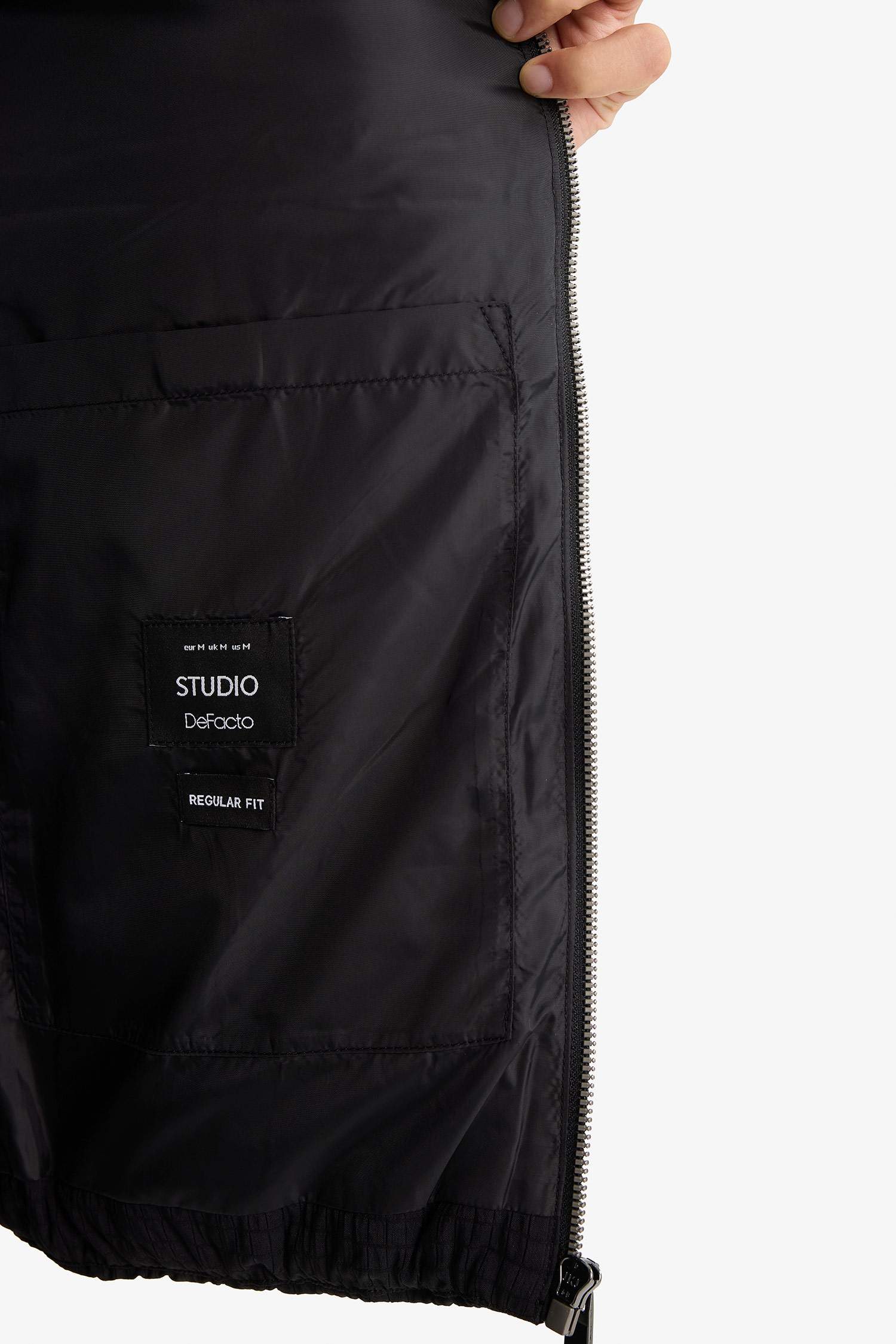 Regular Fit Stand Collar Lined Winter Puffer Jacket