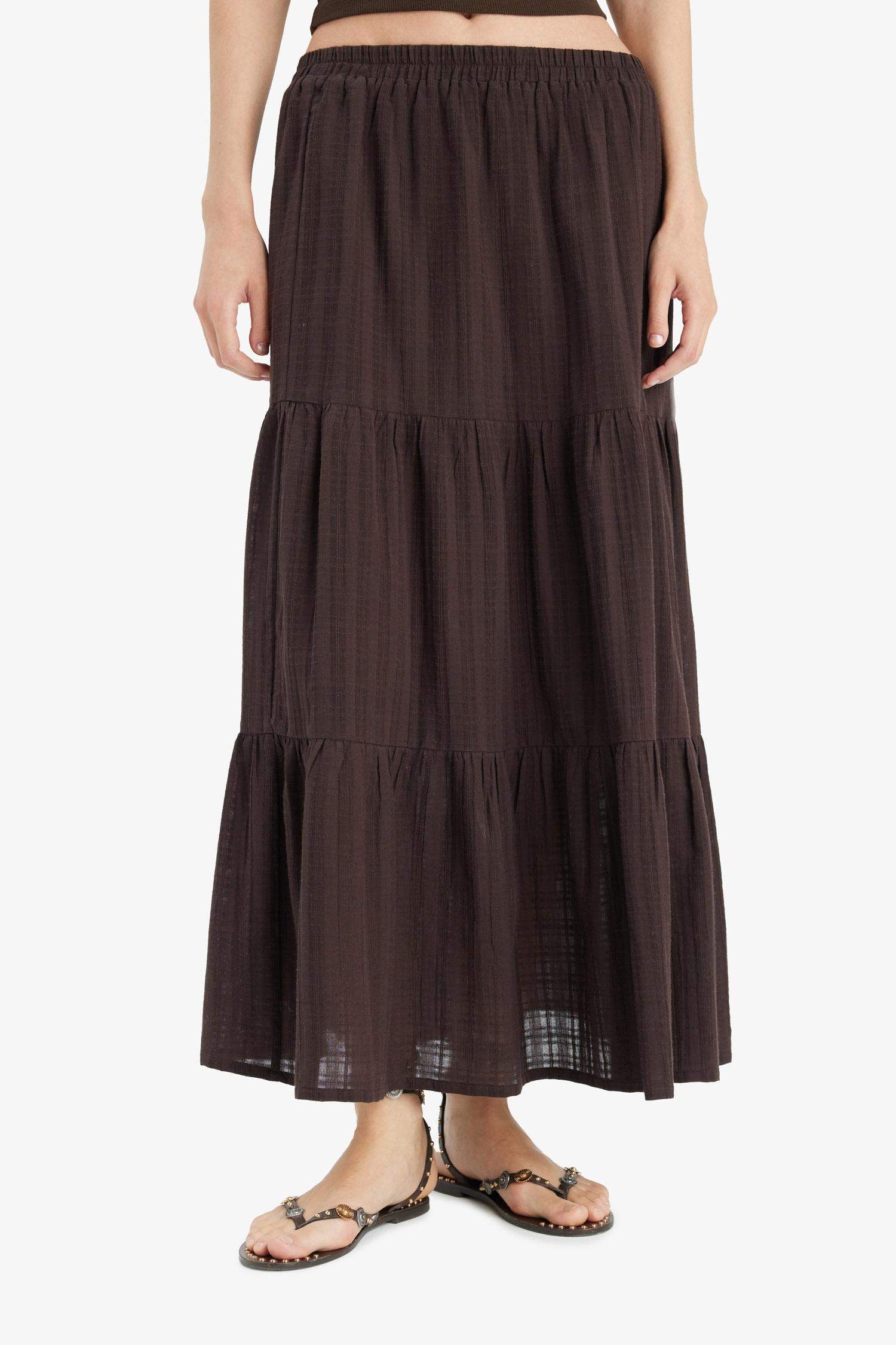 Jupe longue taille normale avec doublure en coton