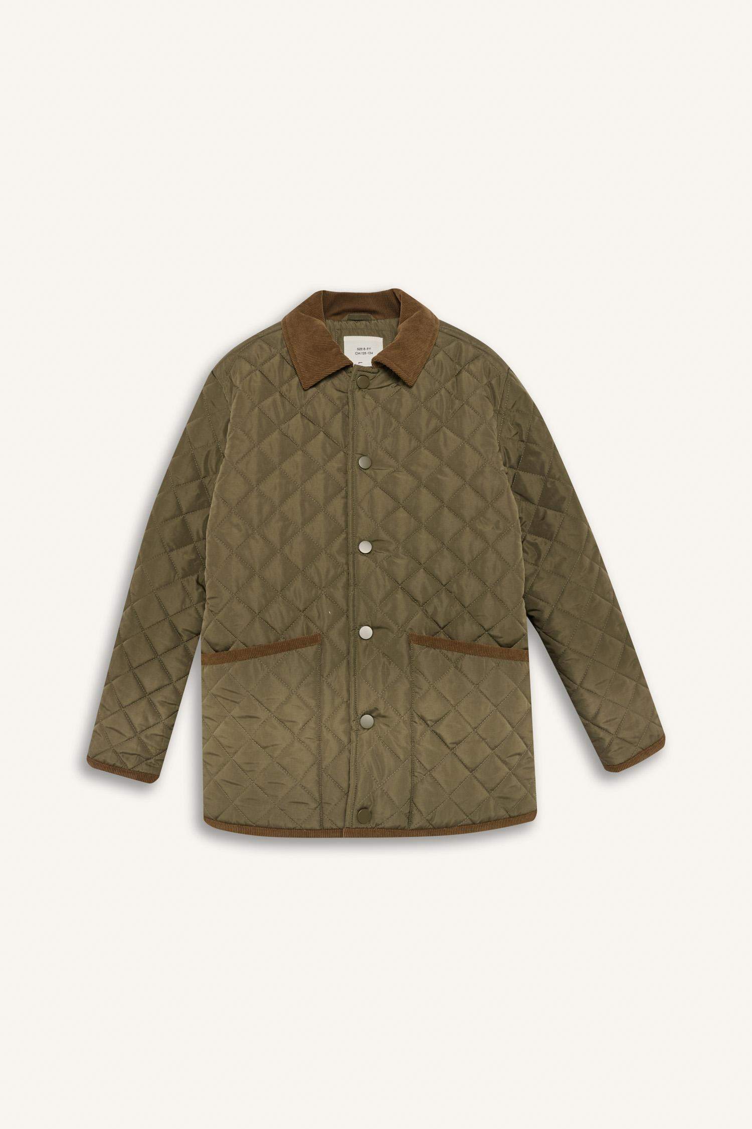 Erkek Çocuk Su Geçirmez Polo Yaka Pelüş Astar Mont