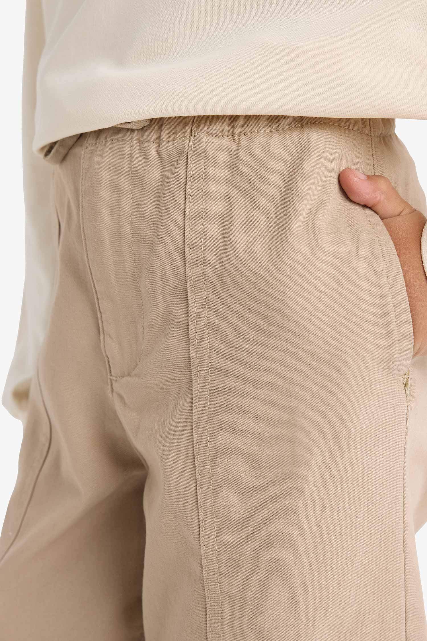 سروال بنات من قطن واسع