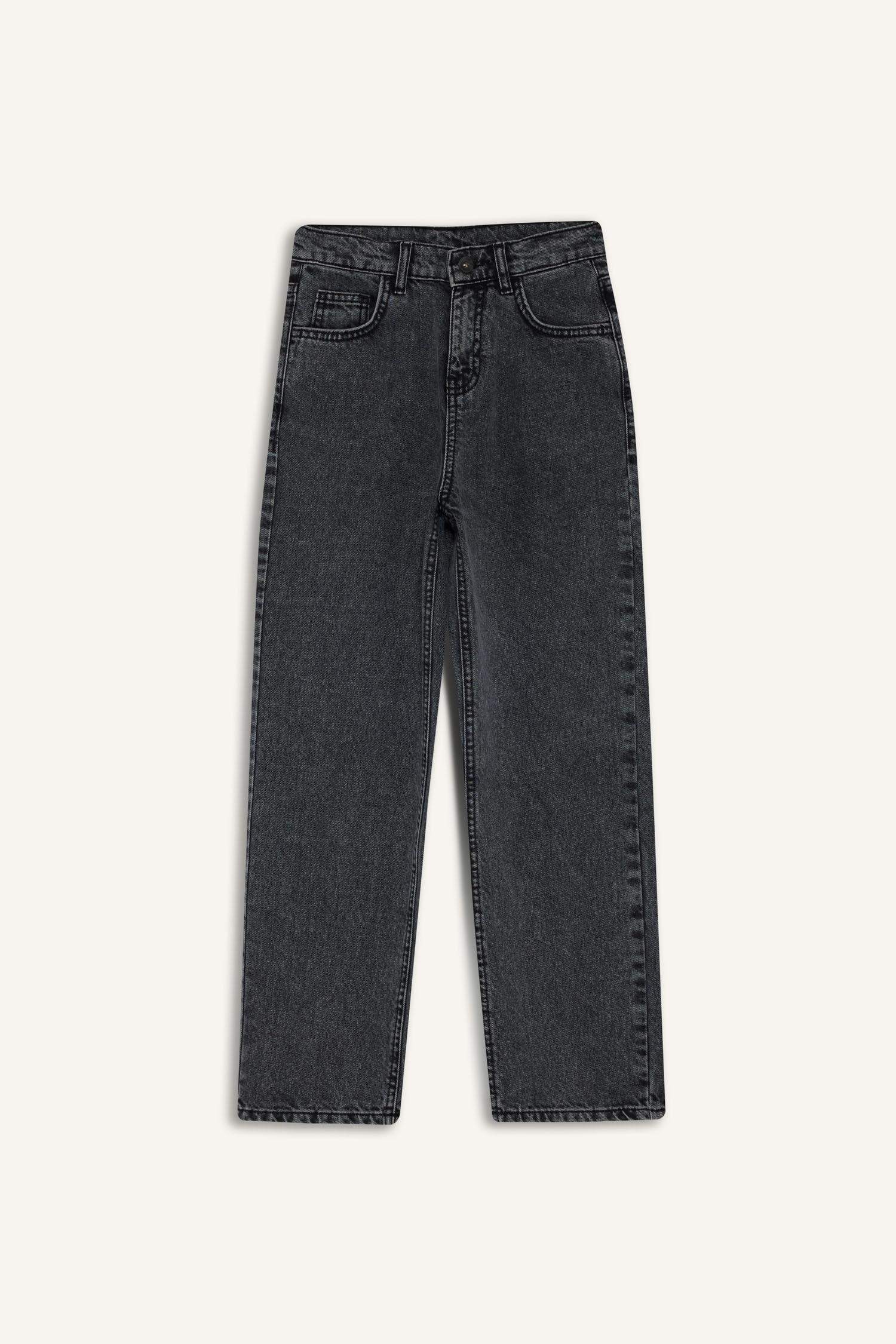 Erkek Çocuk Wide Leg Düz Paça Jean Pantolon