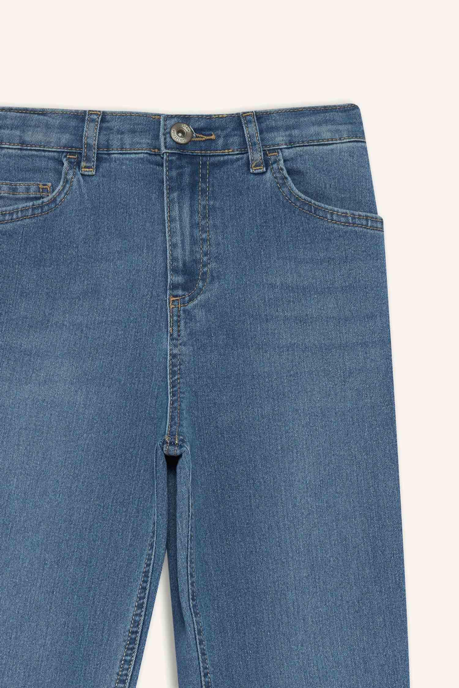 Erkek Çocuk Straight Fit Düz Paça Jean Pantolon