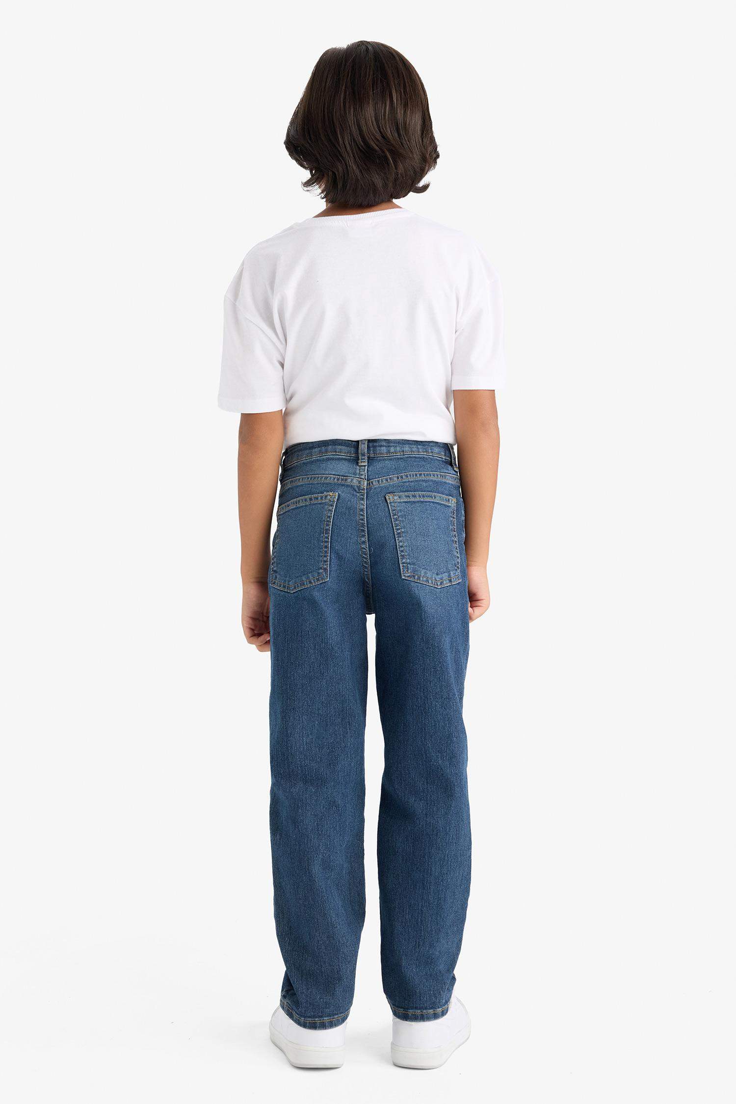 Erkek Çocuk Straight Fit Düz Paça Jean Pantolon