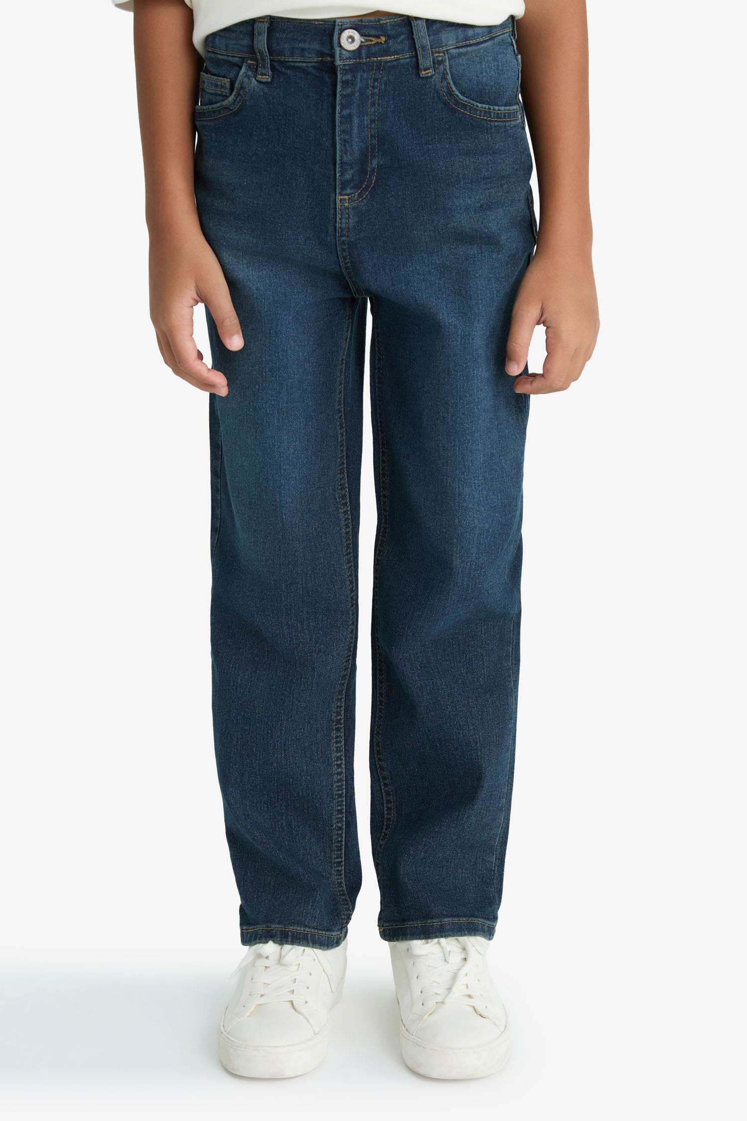Erkek Çocuk Straight Fit Düz Paça Jean Pantolon