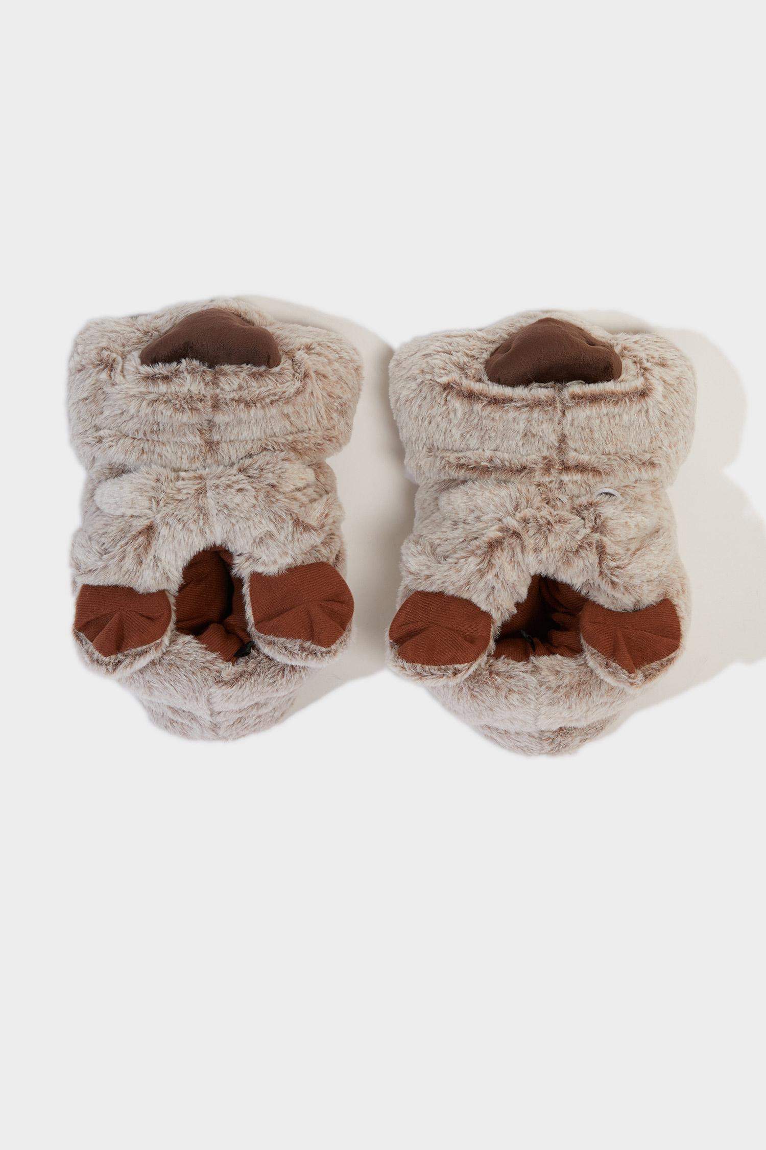 Pantoufles plates motif chien à semelle souple pour homme