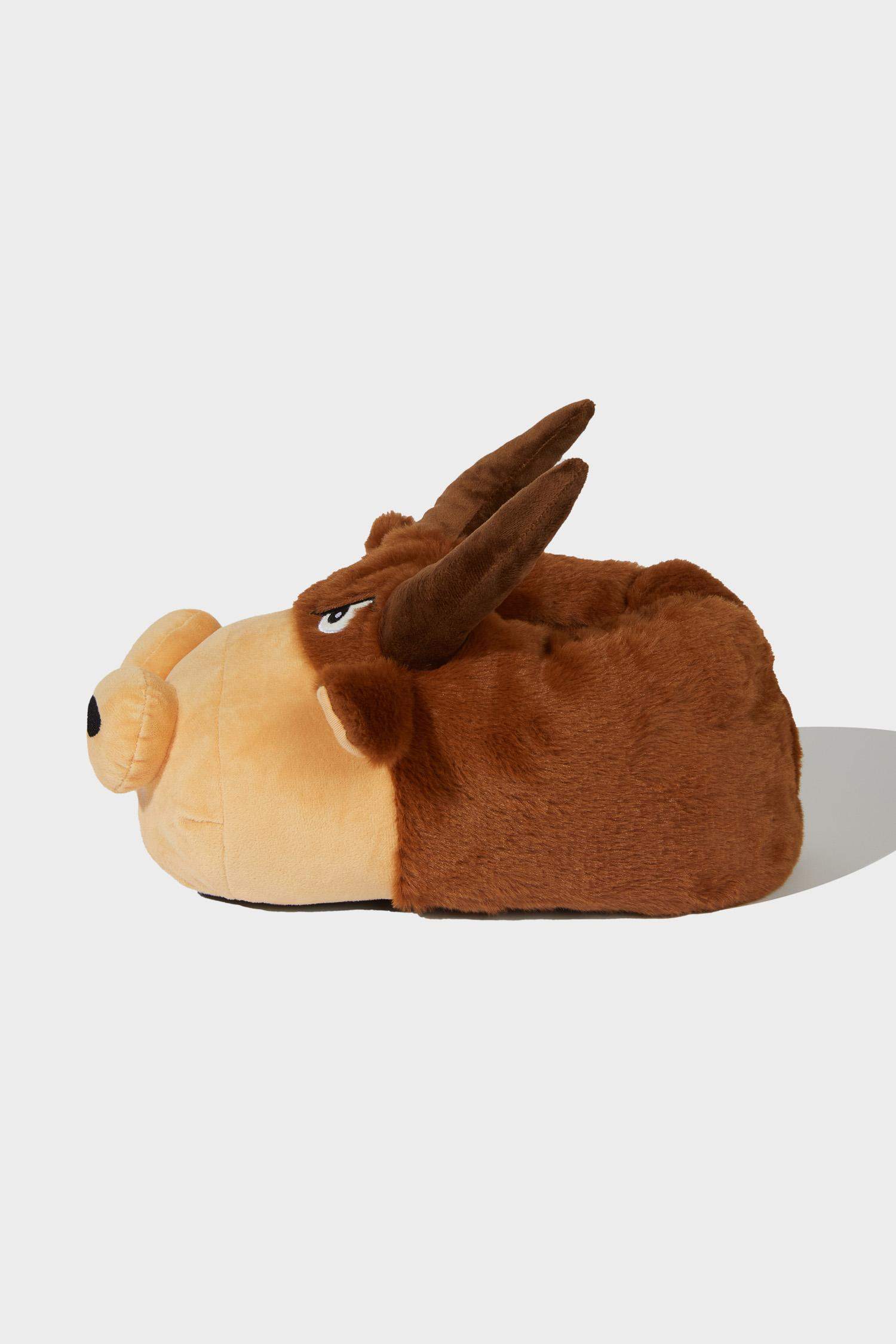 Erkek Boğa Temalı Düz Taban Panduf