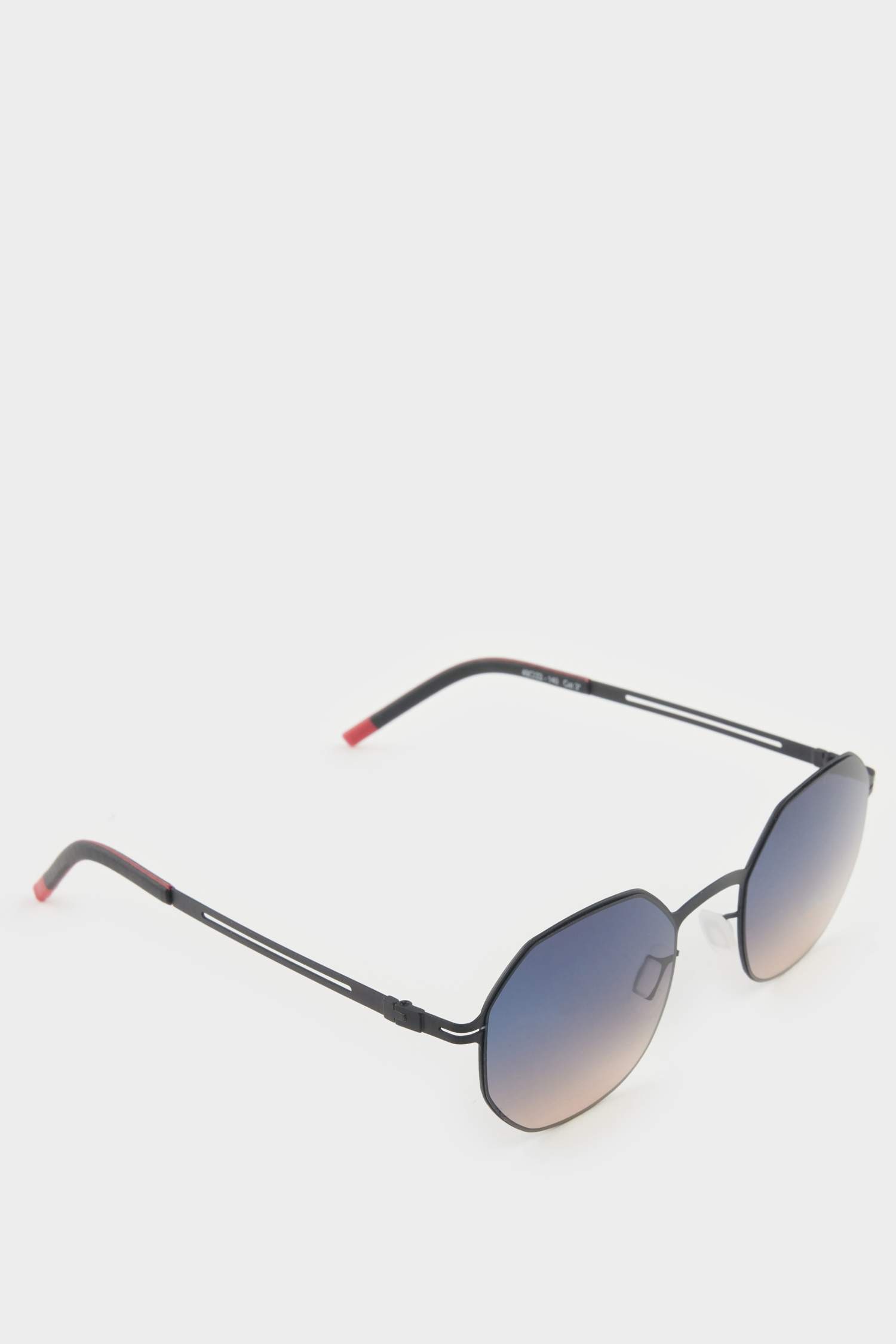 Erkek Altıgen Metal Çerçeve Degrade Cam UV Güneş Gözlüğü