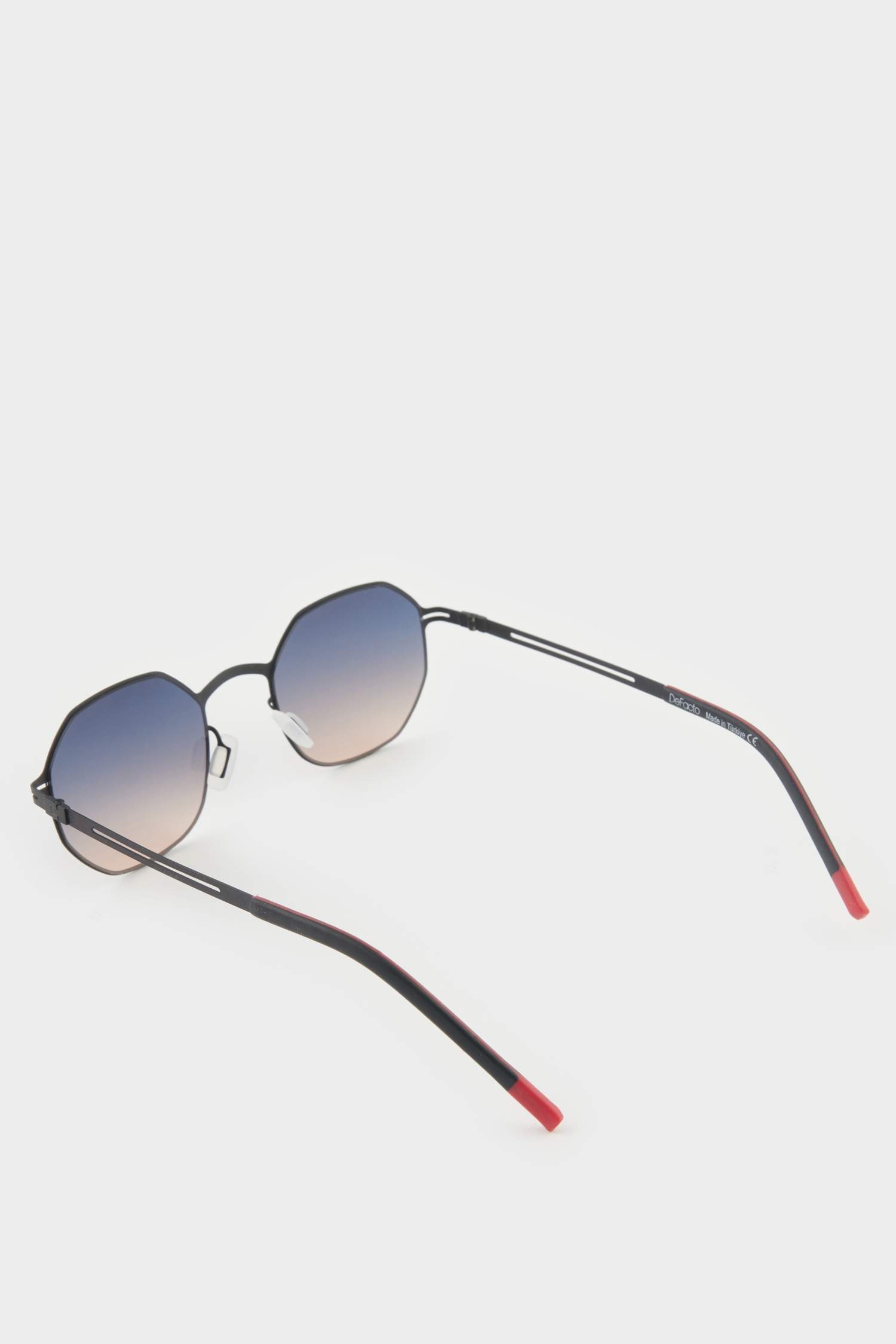 Erkek Altıgen Metal Çerçeve Degrade Cam UV Güneş Gözlüğü