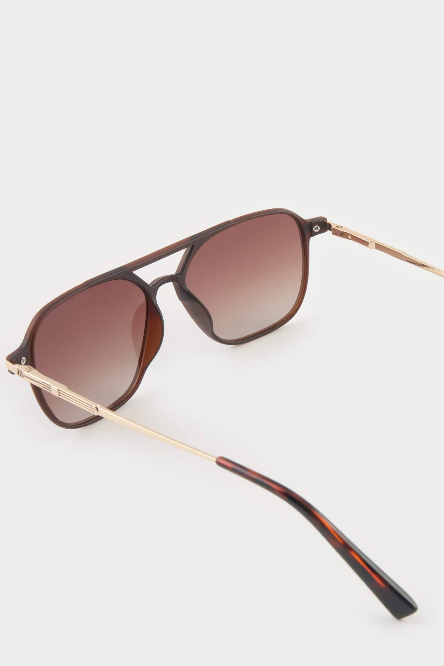 Erkek Oval Büyük Kahve Plastik Çerçeve Kahve Cam Polarize Güneş Gözlüğü