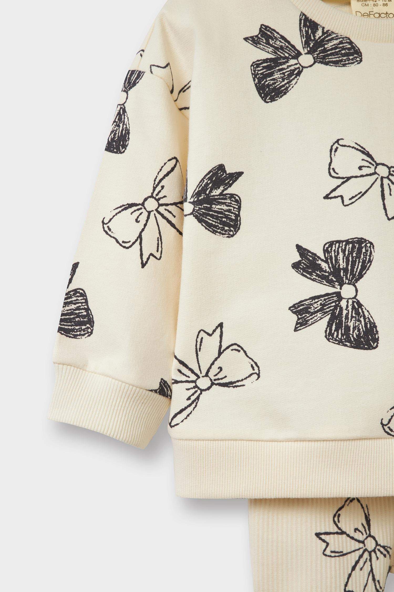 Baby Girl Pattern Sweatshirt Leggings 2 Piece Set