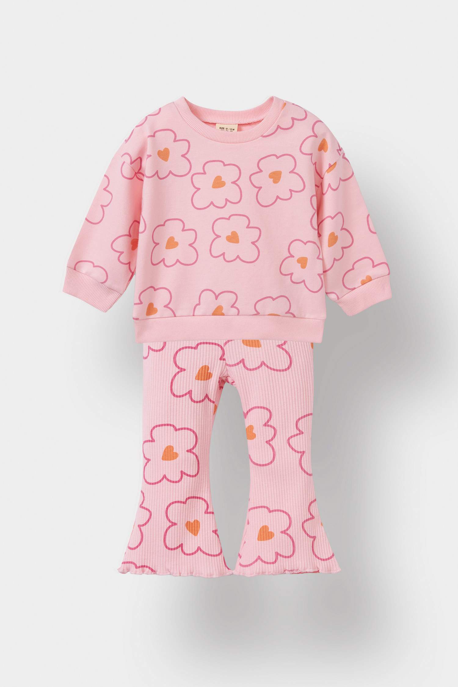 سيت بيبي بناتي فلورال سويت شيرت وستريج - قطعتين