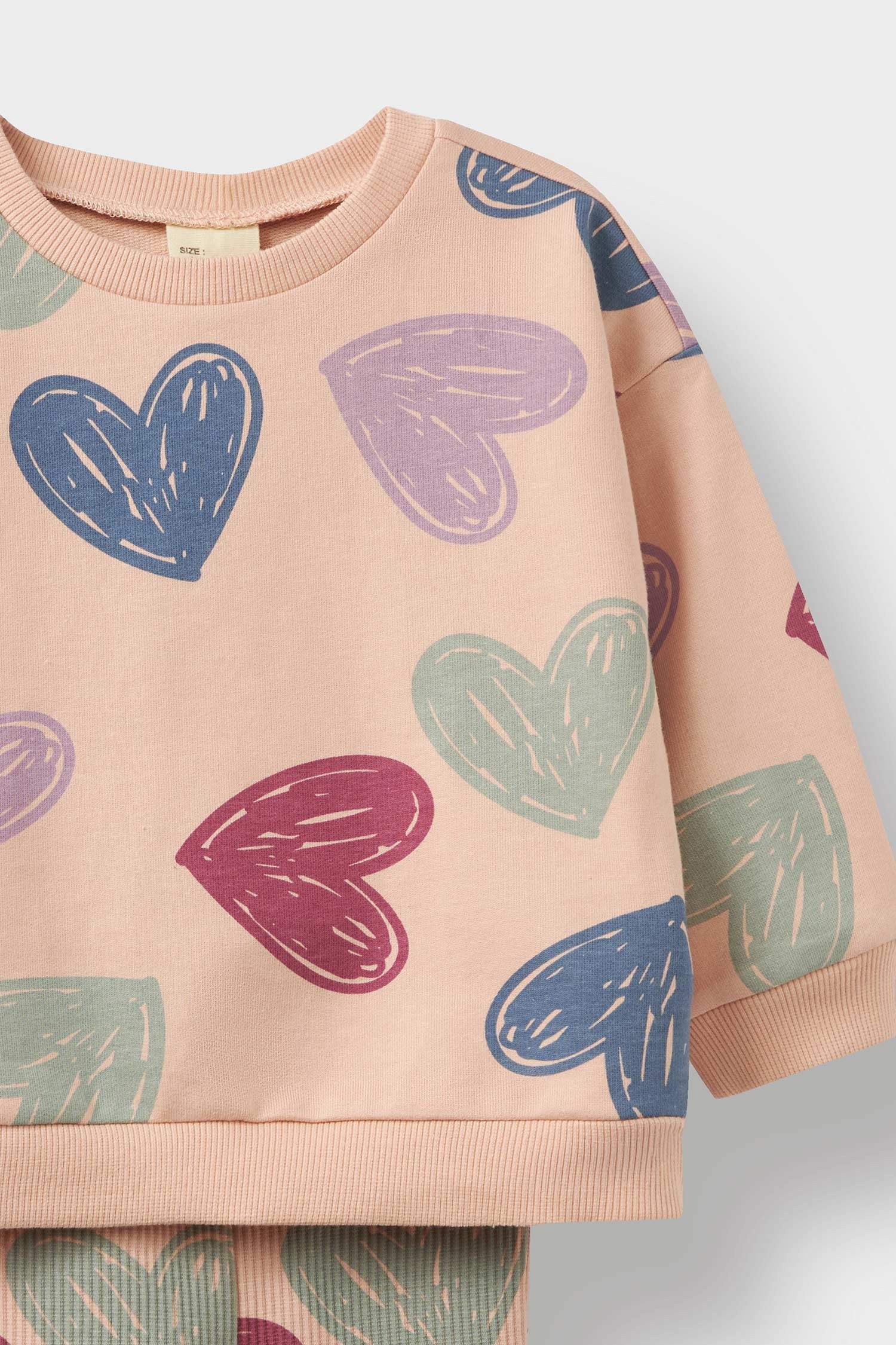 Baby Girl Heart Pattern 2 Piece Set