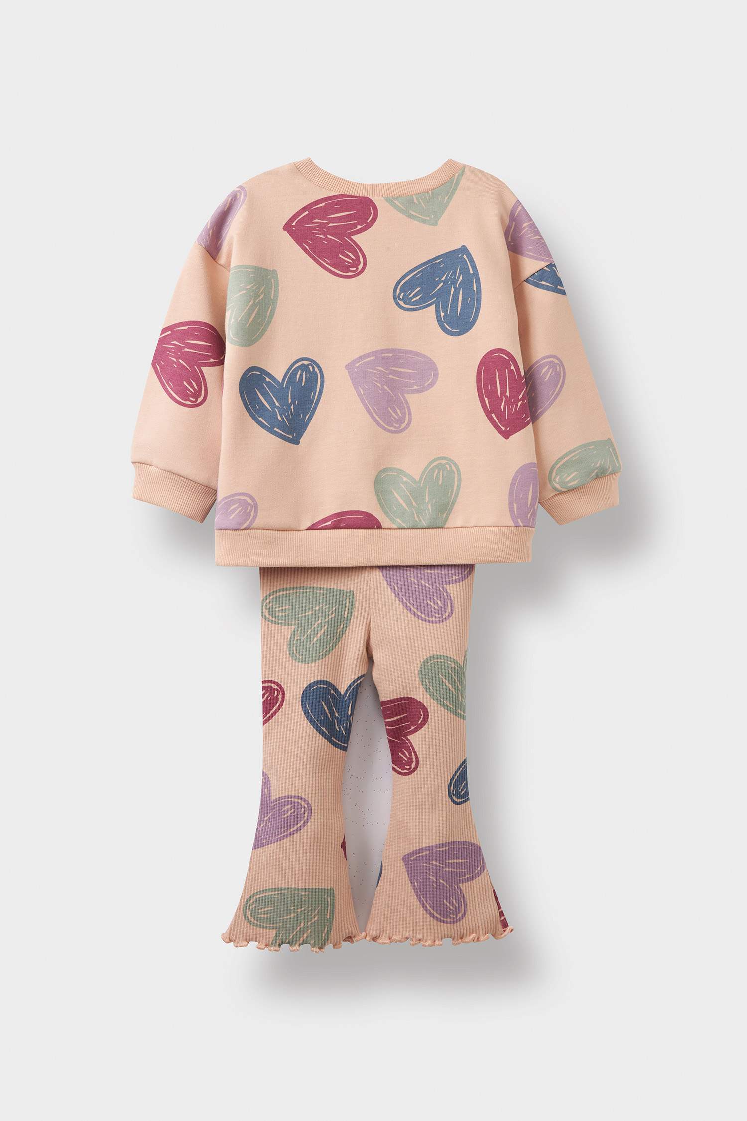 Baby Girl Heart Pattern 2 Piece Set