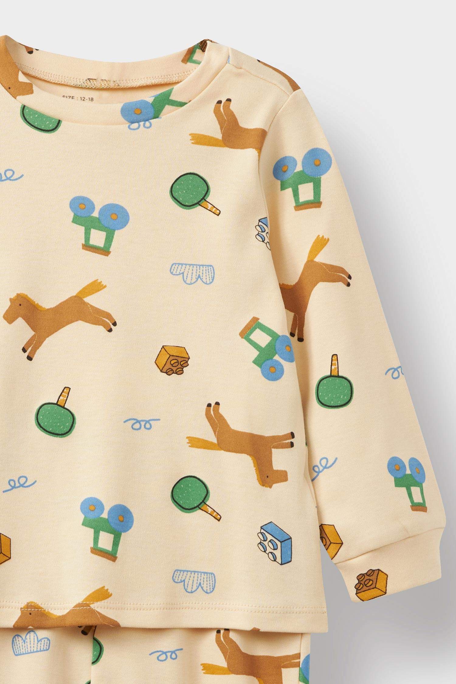 Baby Boy Animal Print Long Sleeve 2 Piece Pajama Set