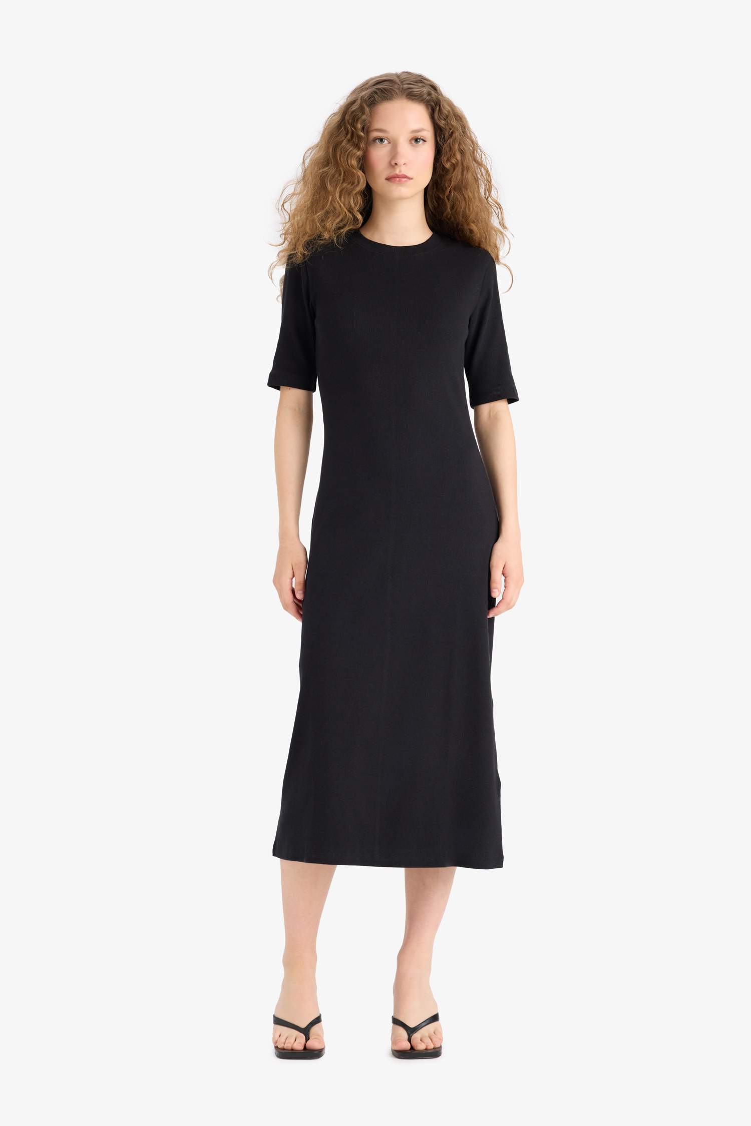 Crew Neck Camisole Midi Dress