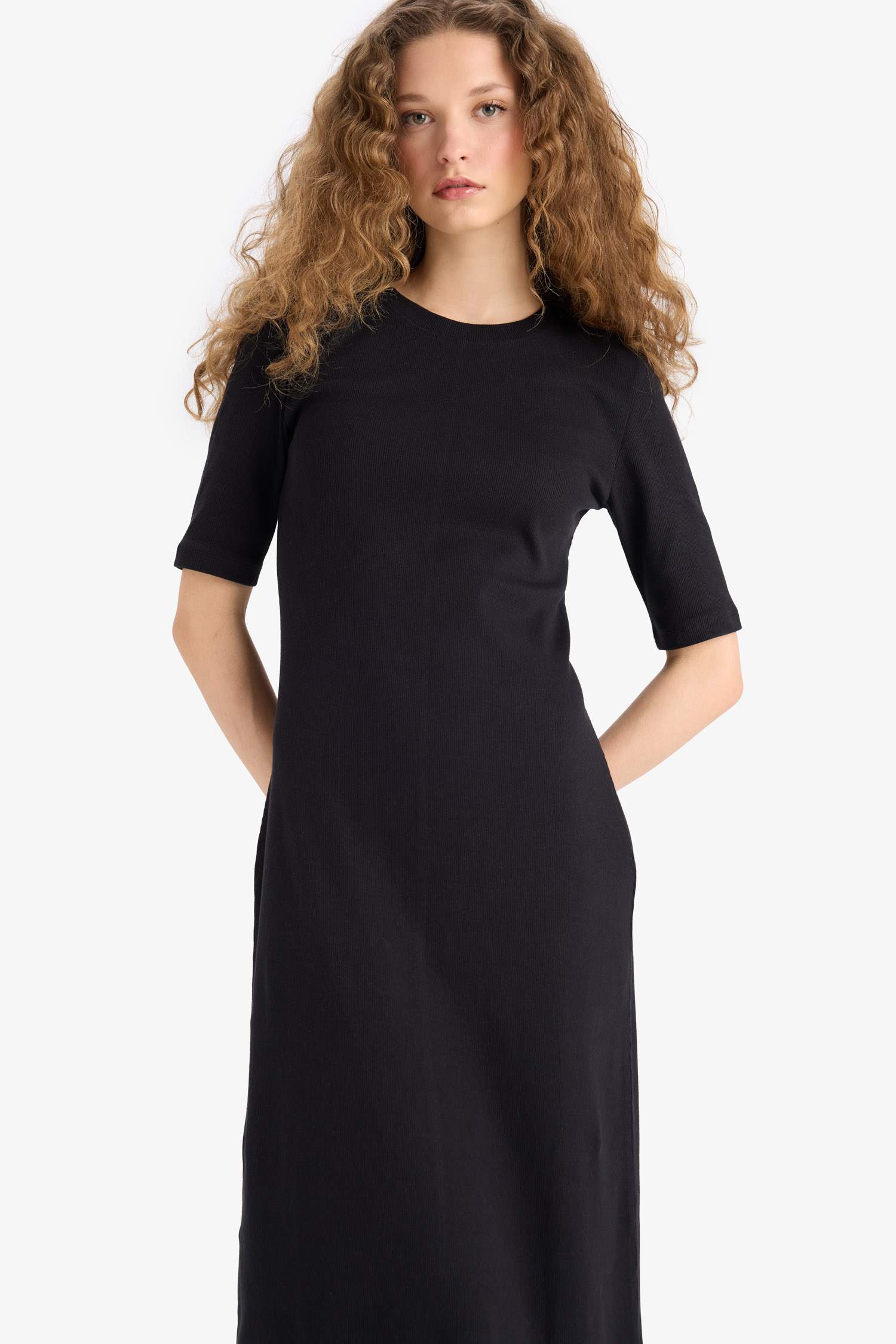 Crew Neck Camisole Midi Dress