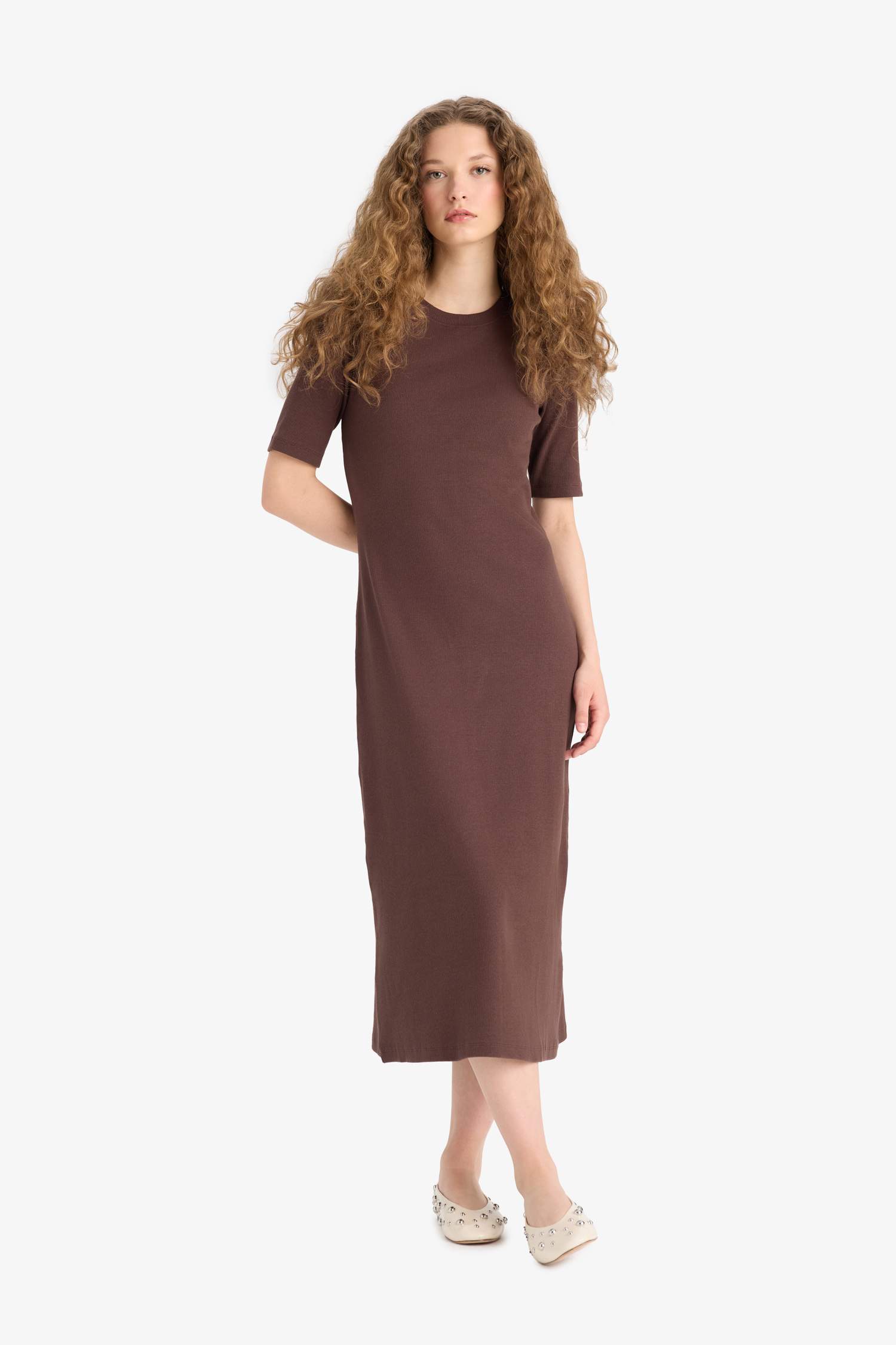 Crew Neck Camisole Midi Dress