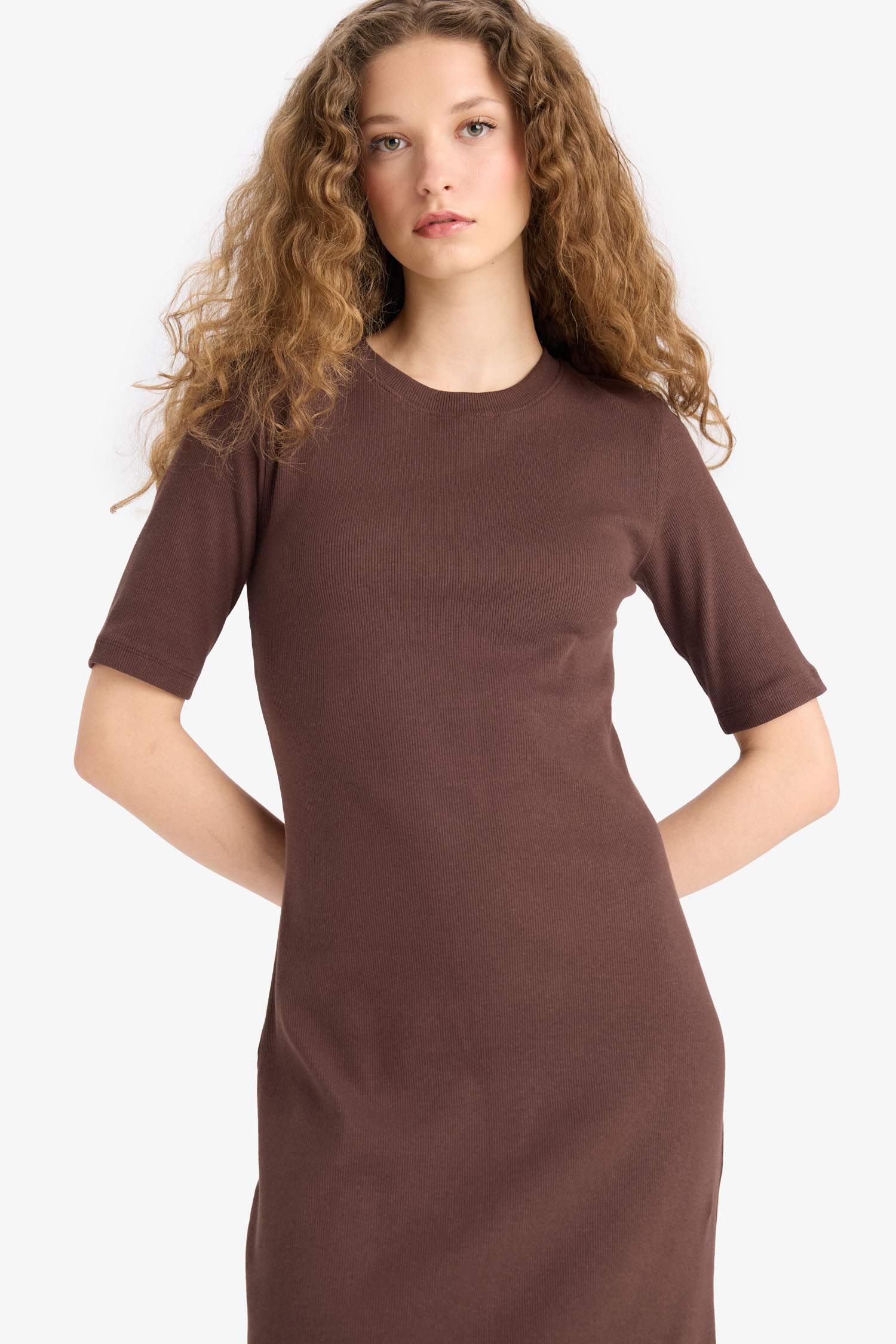 Crew Neck Camisole Midi Dress