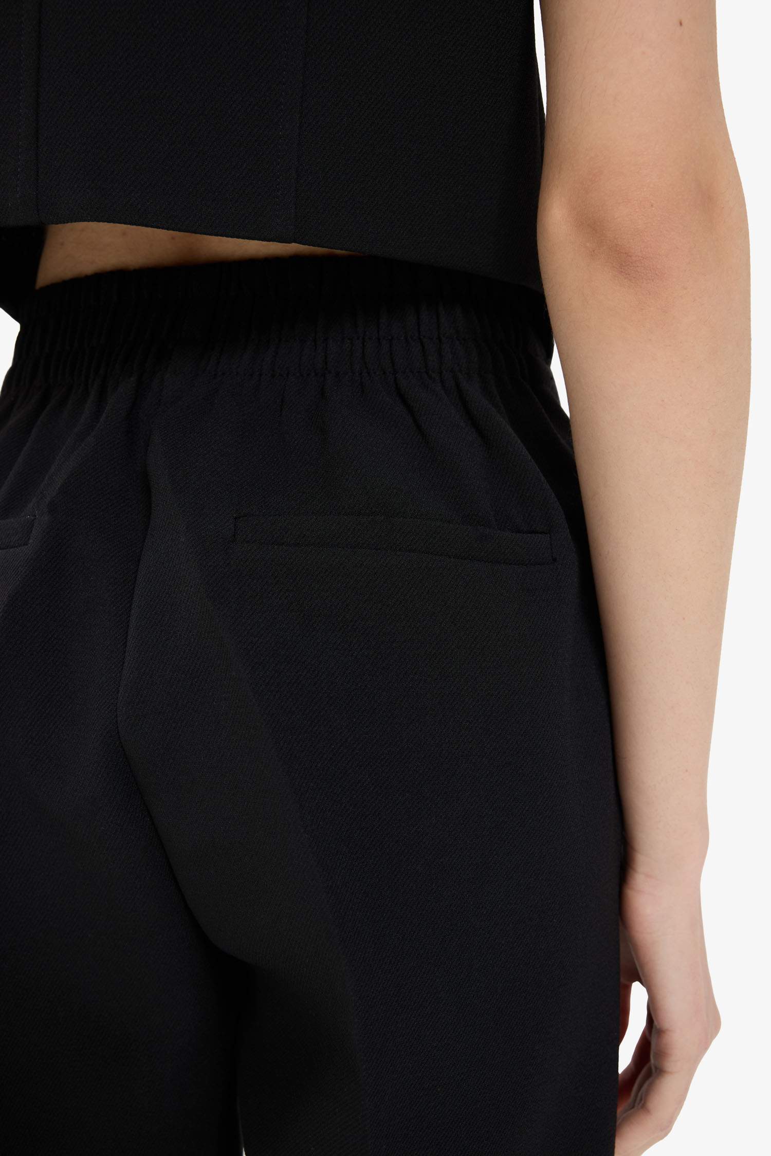 Pantalon taille haute droit à poches Coupe carotte