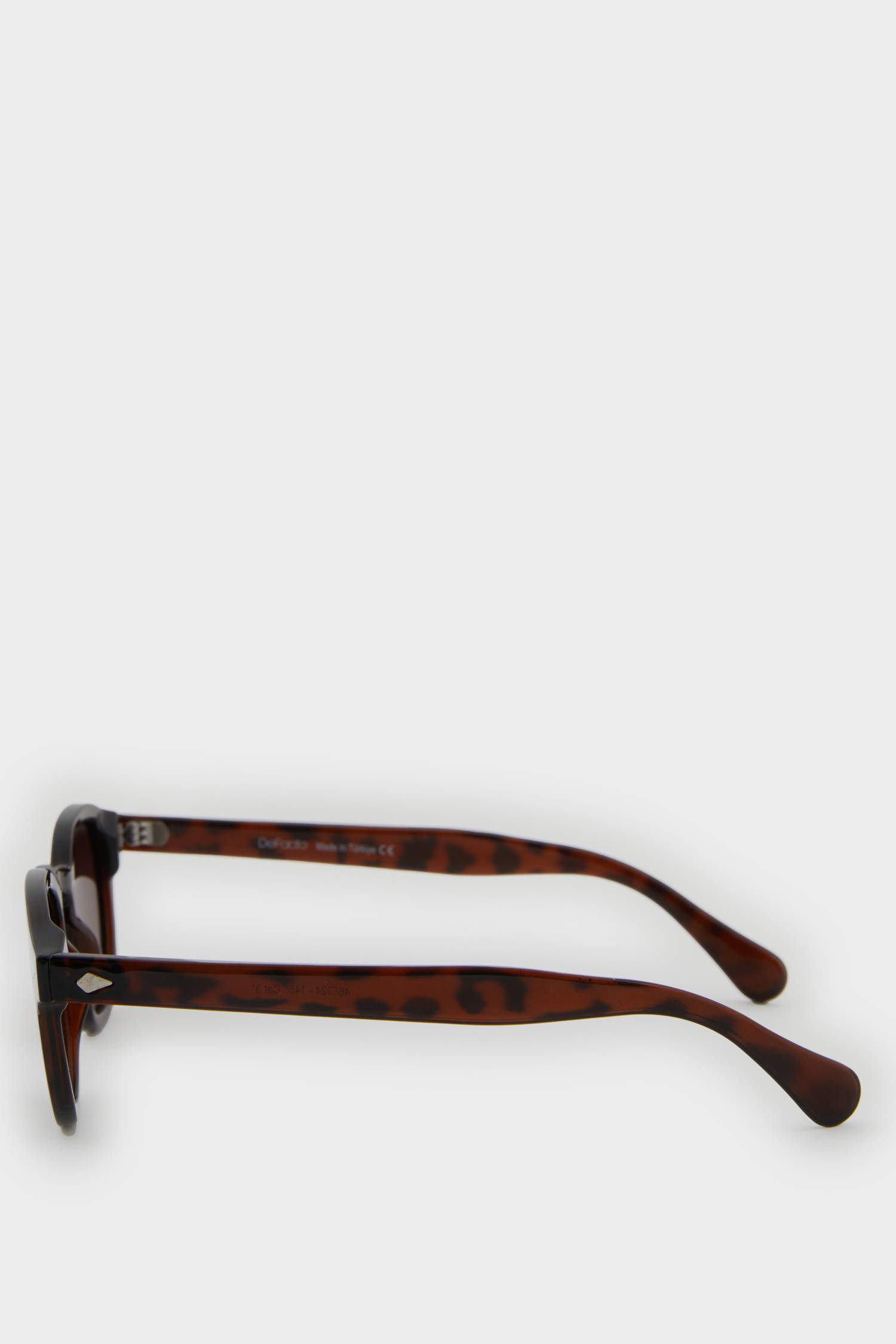 Erkek Yuvarlak Kahve Plastik Çerçeve Kahve Cam Polarize Güneş Gözlüğü