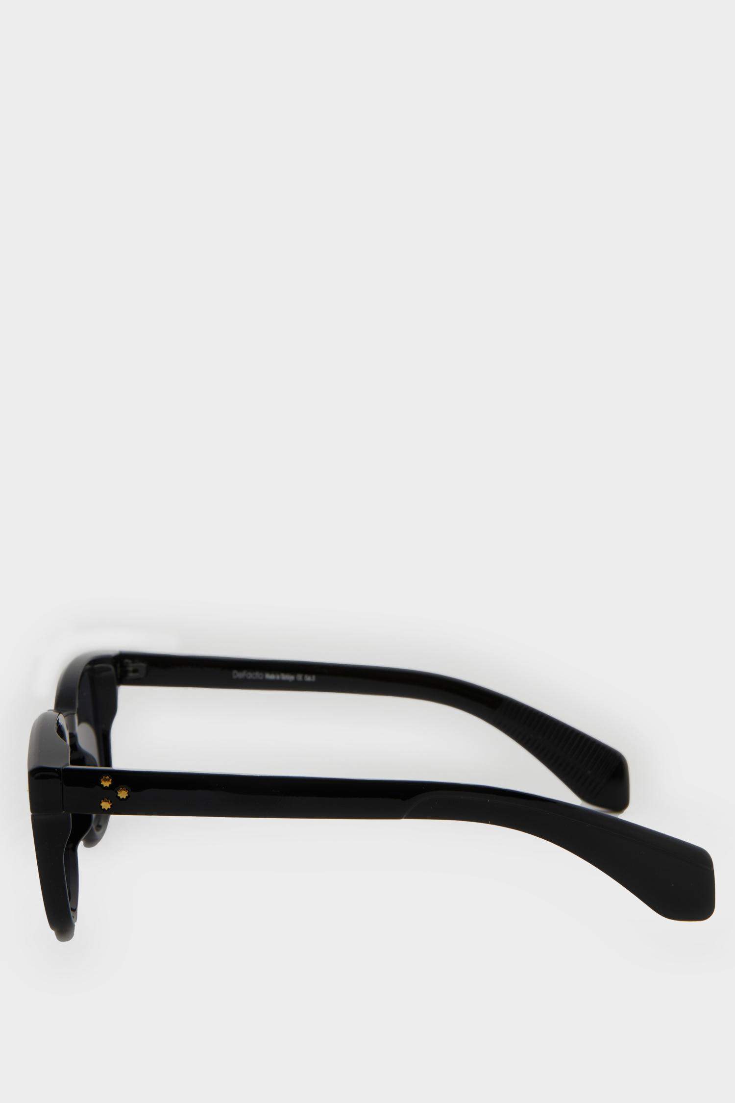 Kadın Yuvarlak Siyah Plastik Çerçeve Siyah Cam UV Güneş Gözlüğü