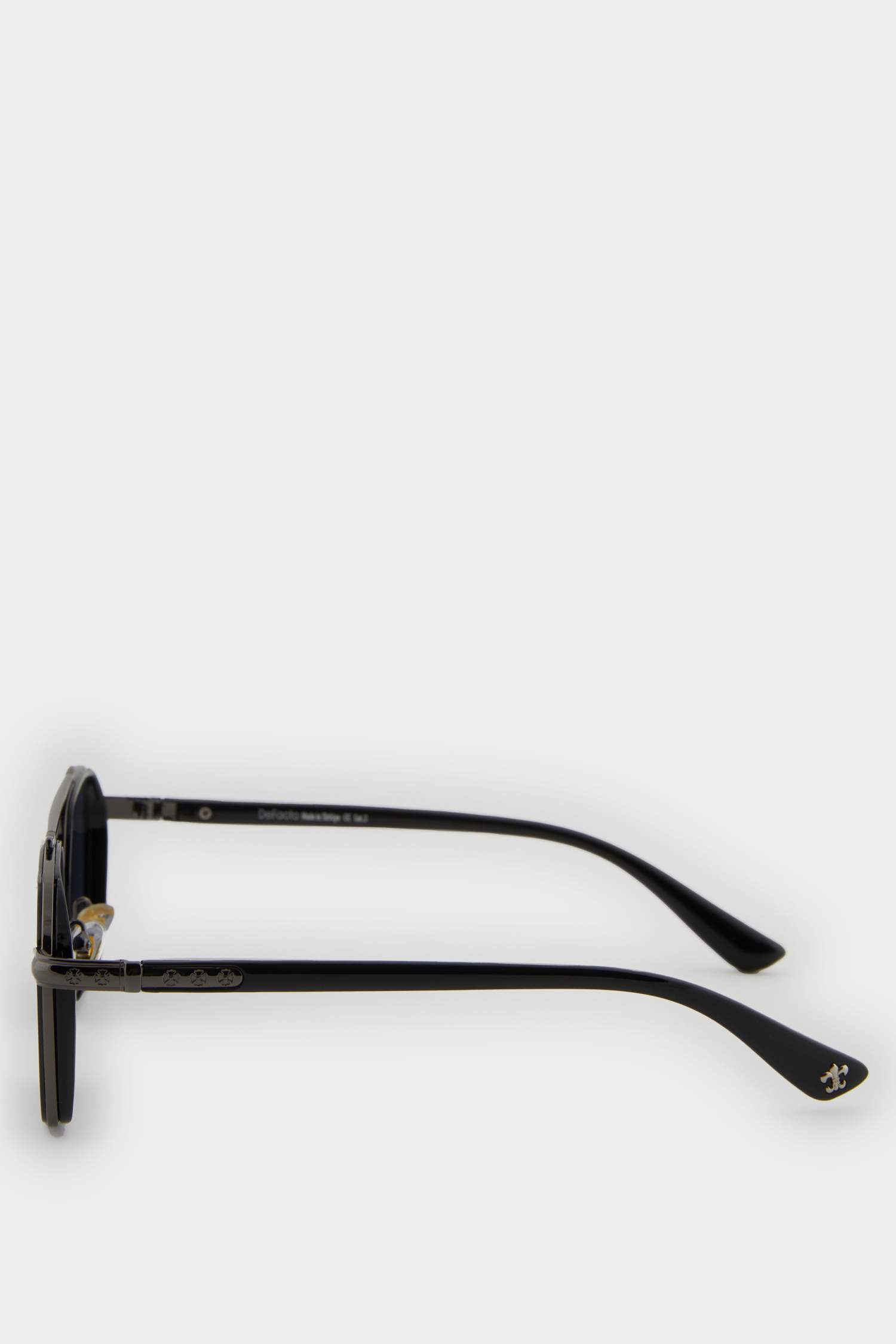 Kadın Siyah Metal Çerçeve Siyah Cam Pilot UV Güneş Gözlüğü