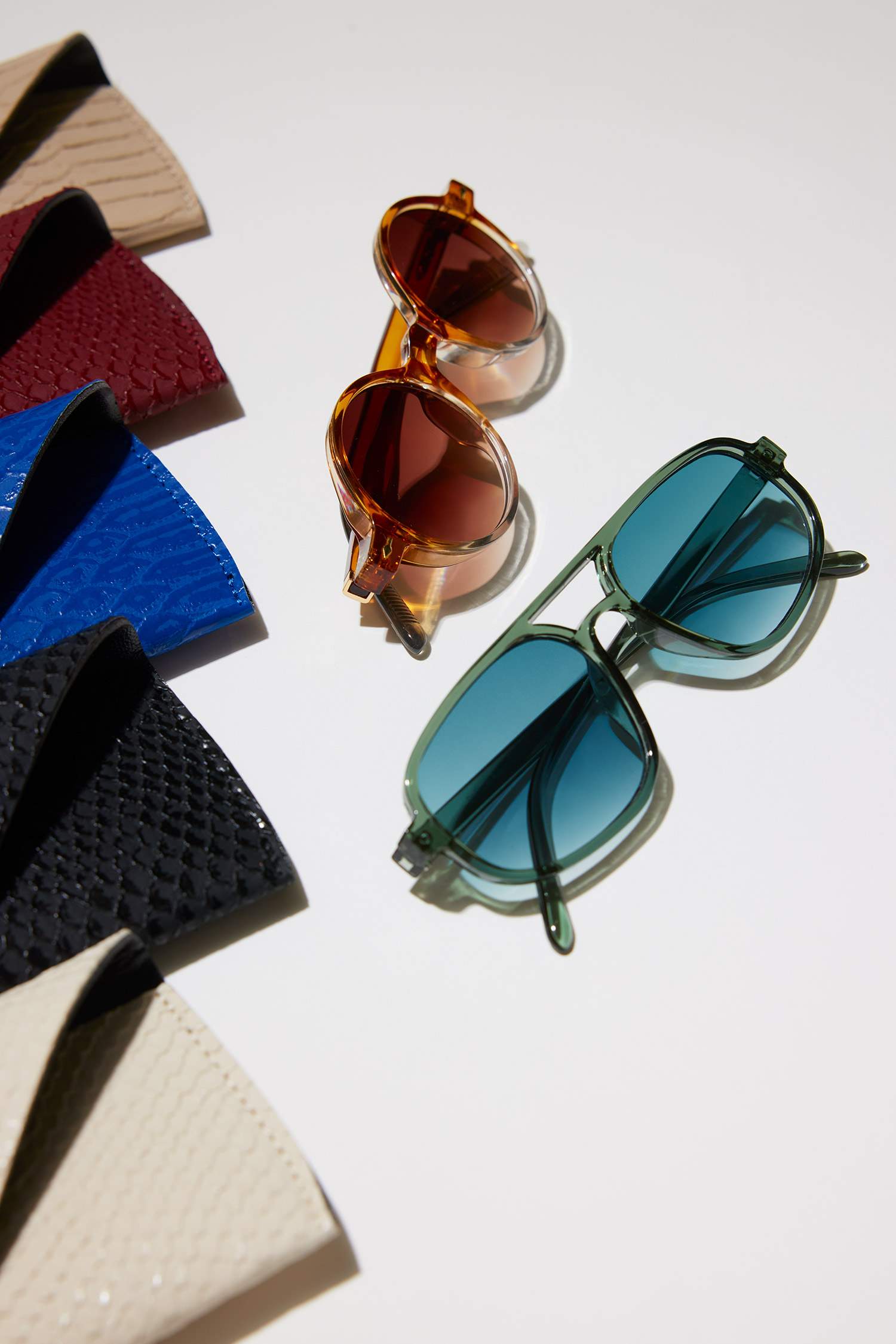 Kadın Yuvarlak Turuncu Plastik Çerçeve Kahve Cam UV Güneş Gözlüğü