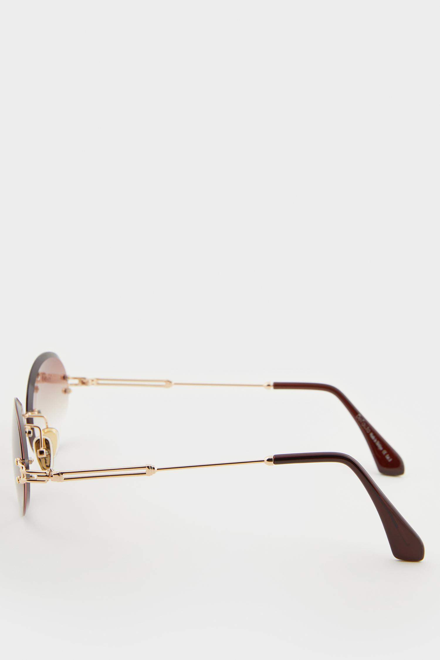 Kadın Yuvarlak Şeffaf Plastik Çerçeve Kahve Cam UV Güneş Gözlüğü