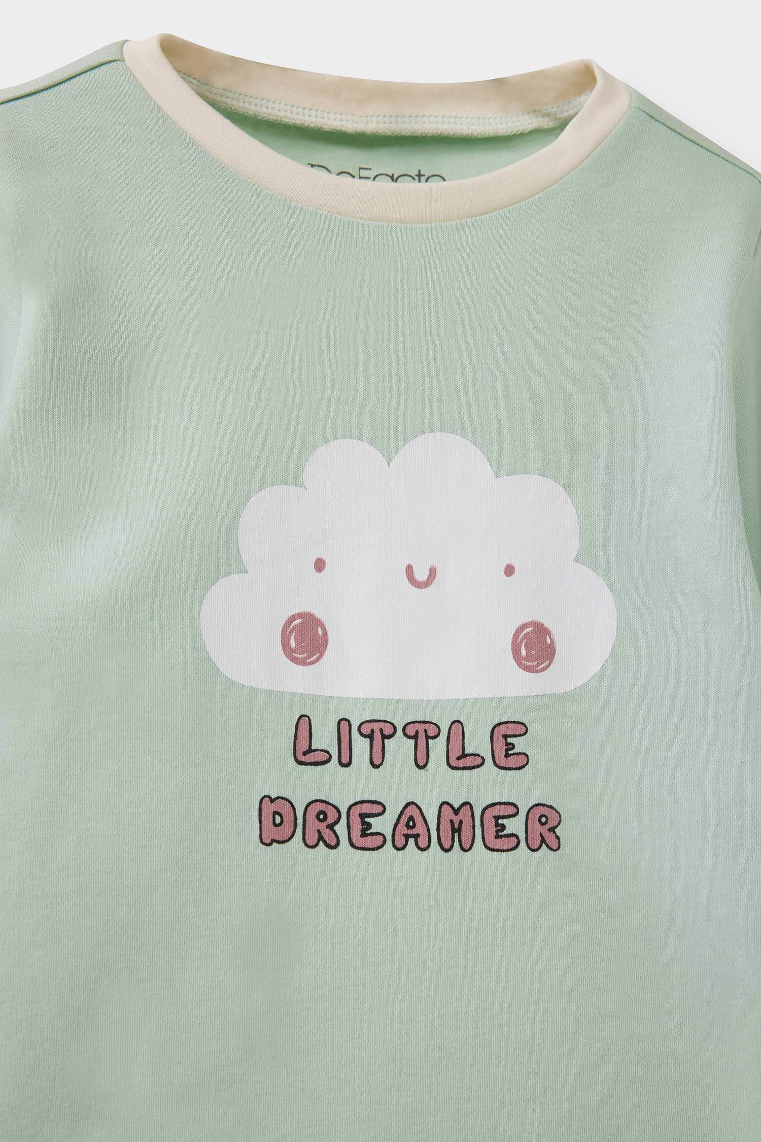 Kız Bebek 4'lü Pijama Takımı Baskılı Uzun Kollu Üst Uzun Alt