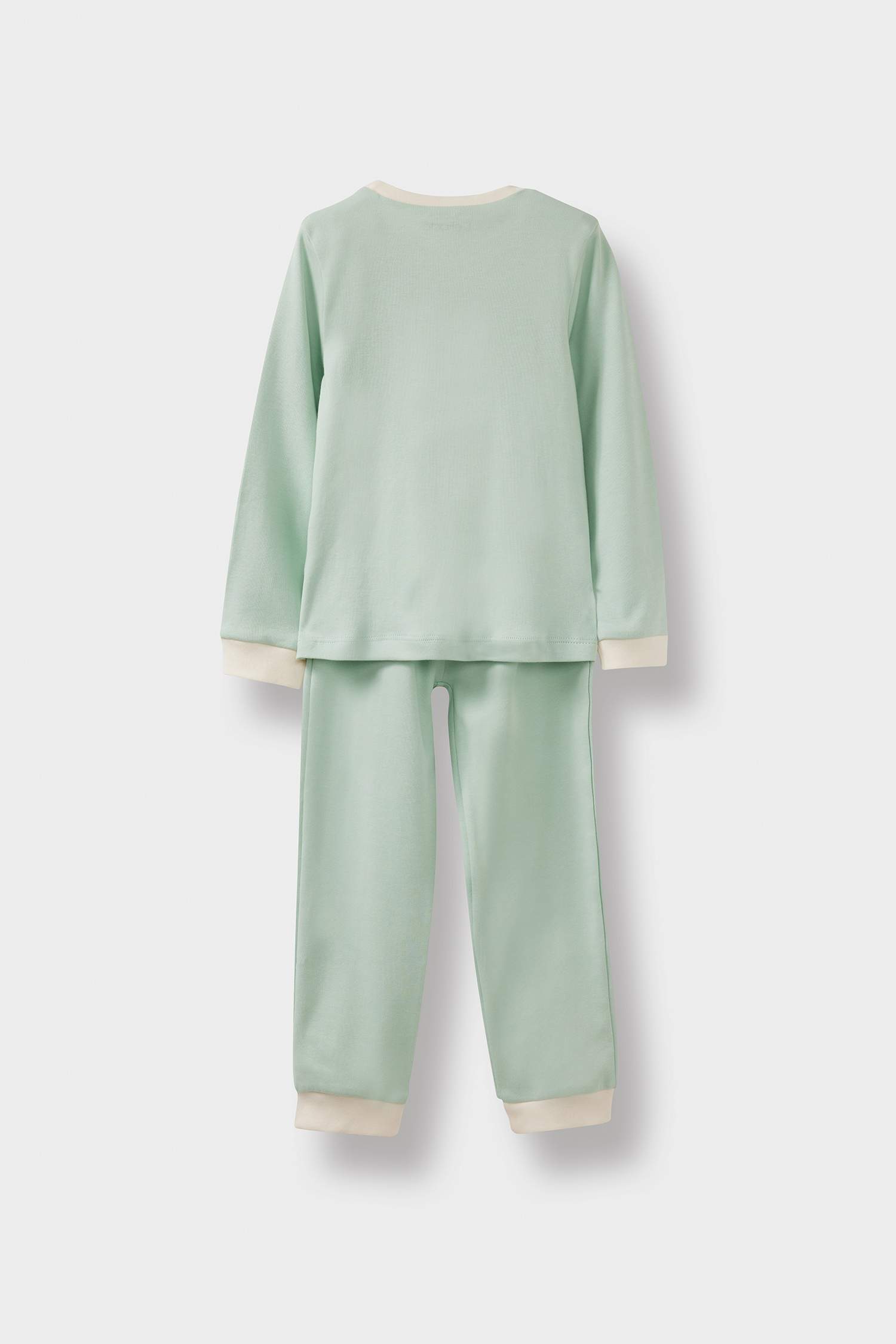 طقم بيجاما بناتي قصة عادية بطبعة قوس قزح - 4 قطع