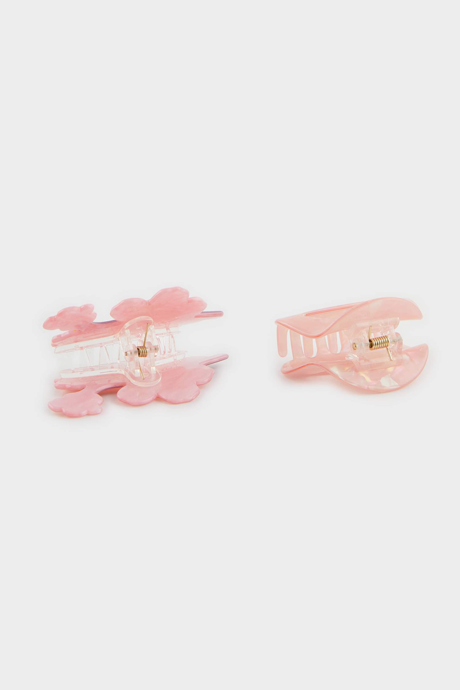 Woman 2 Piece Pink Hair Clips