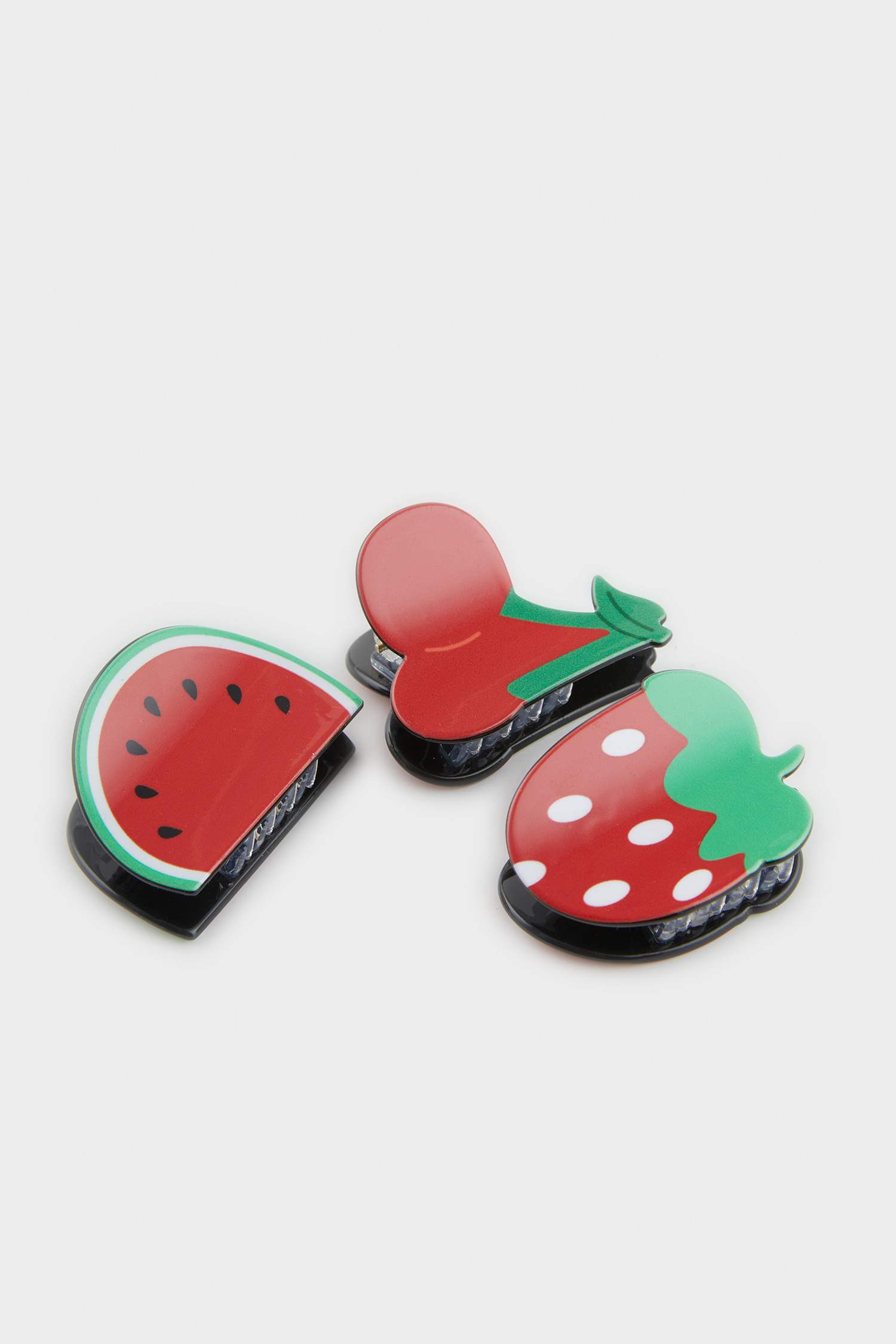 مشبك شعر نسائي على شكل فاكهة - 3 قطع