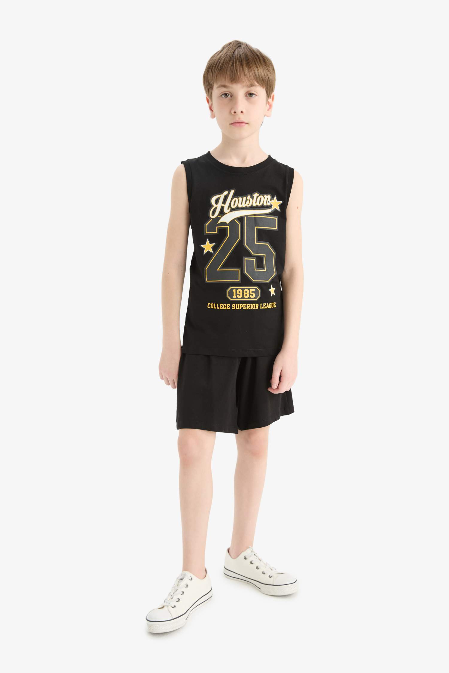 Boy Crew Neck Printed Tank Top