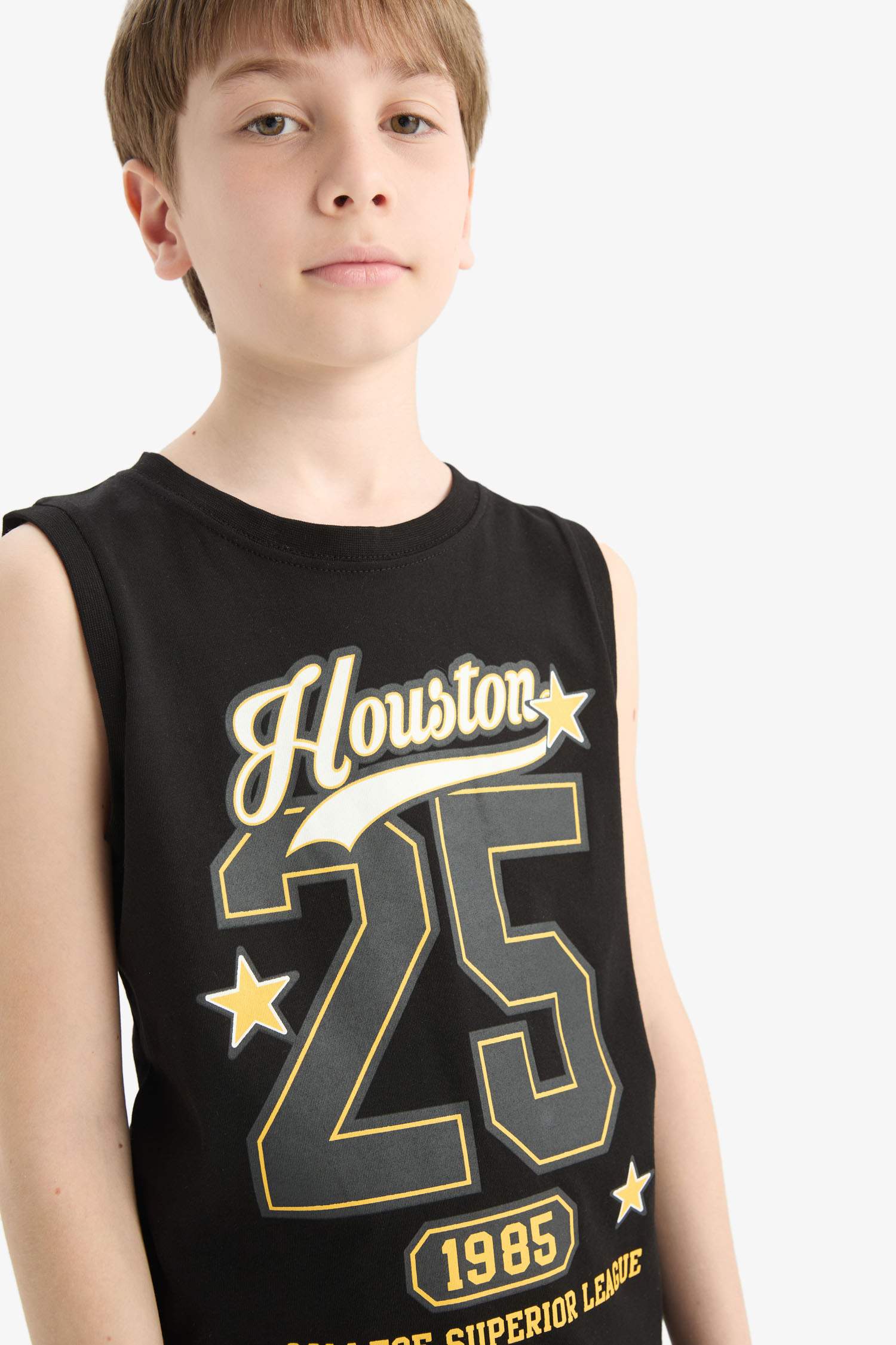 Boy Crew Neck Printed Tank Top