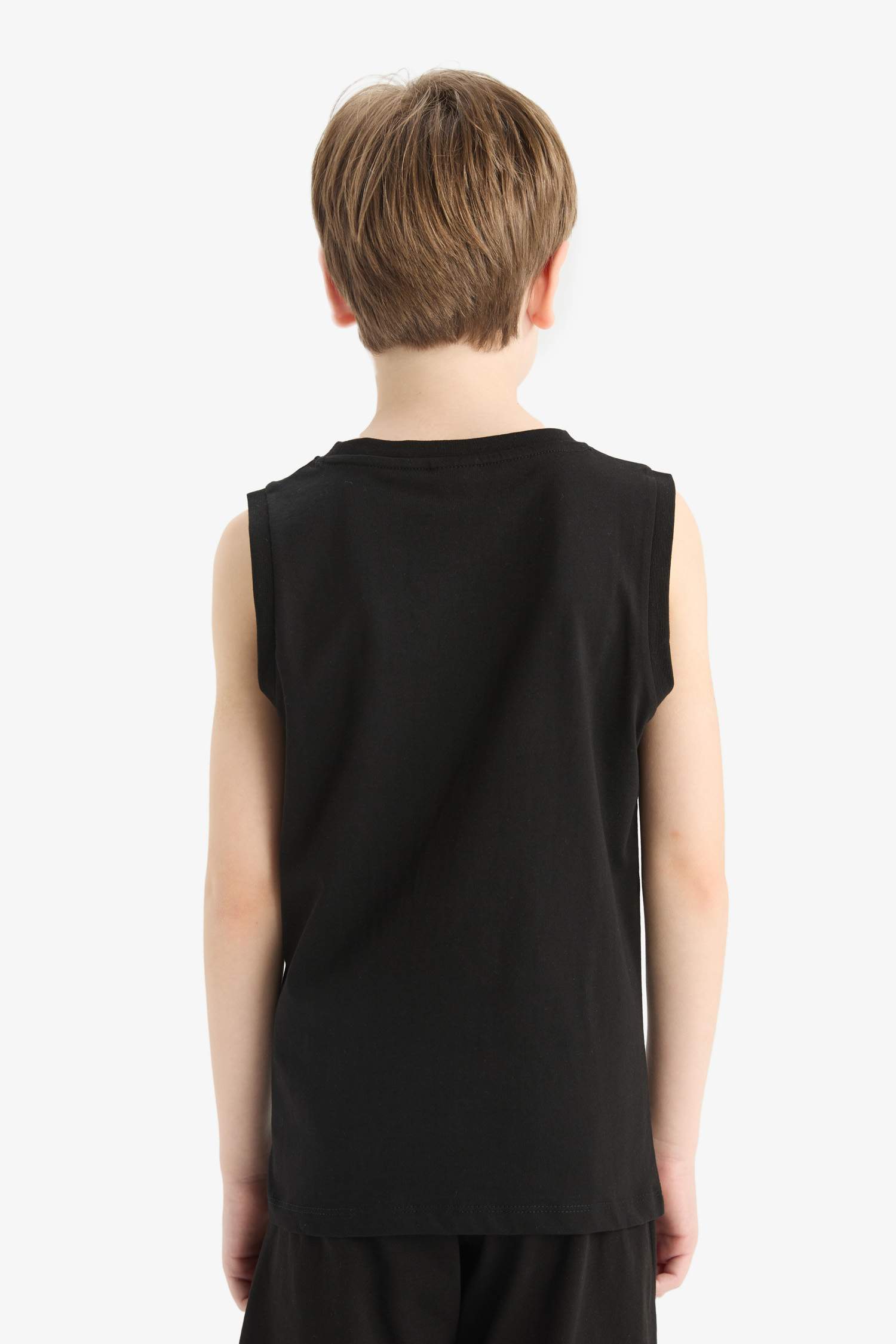 Boy Crew Neck Printed Tank Top