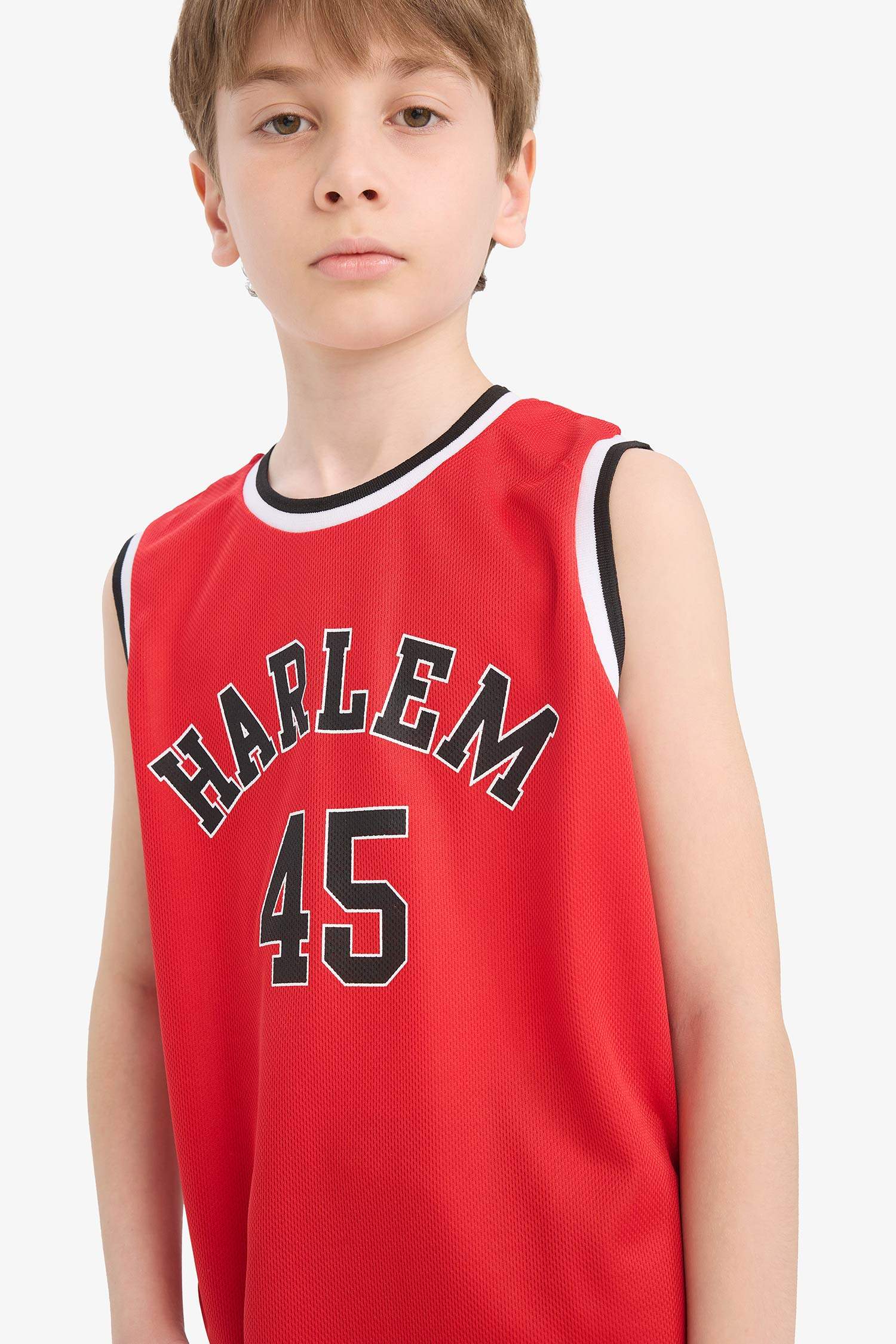 Erkek Çocuk Bisiklet Yaka Baskılı Atlet