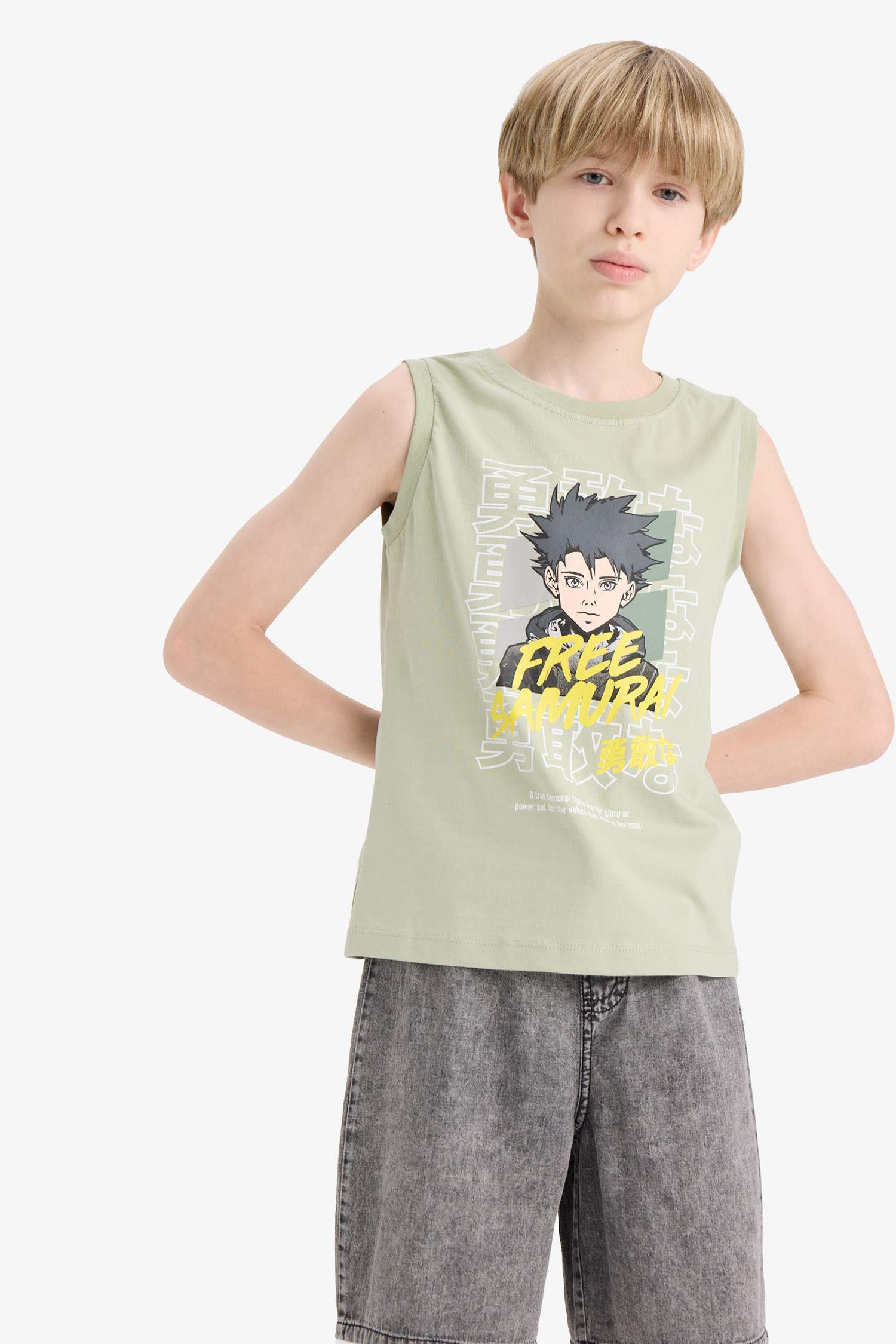 Boy Regular Fit Printed Tank Top