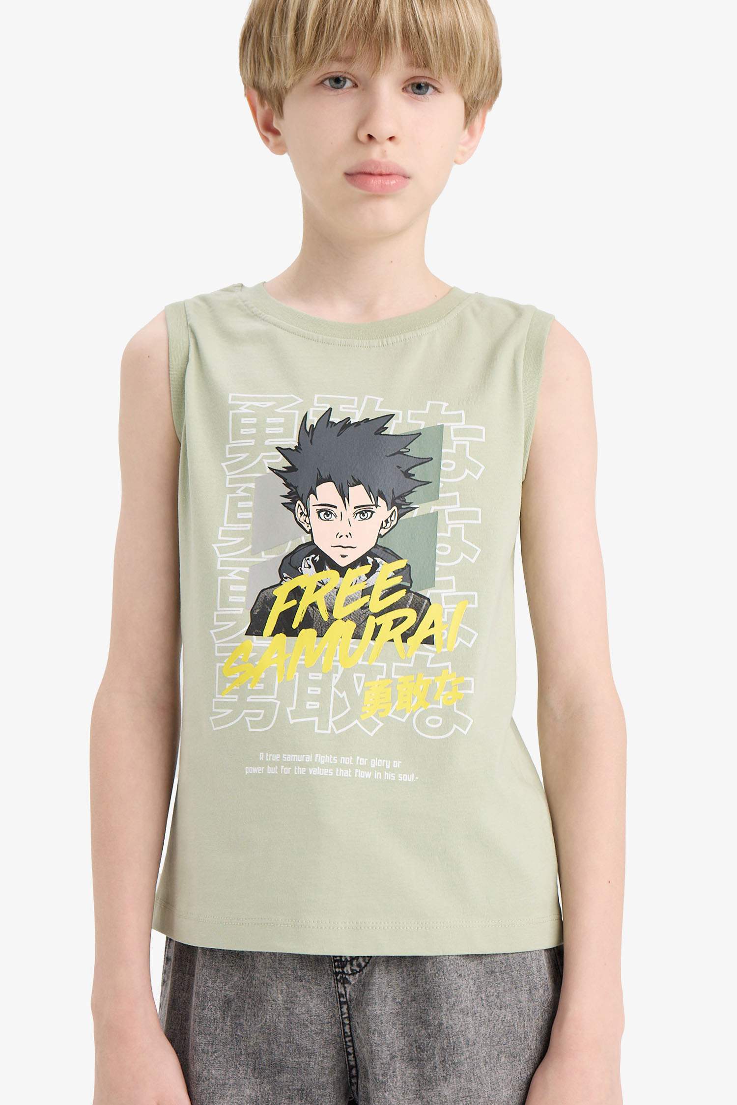 Boy Regular Fit Printed Tank Top