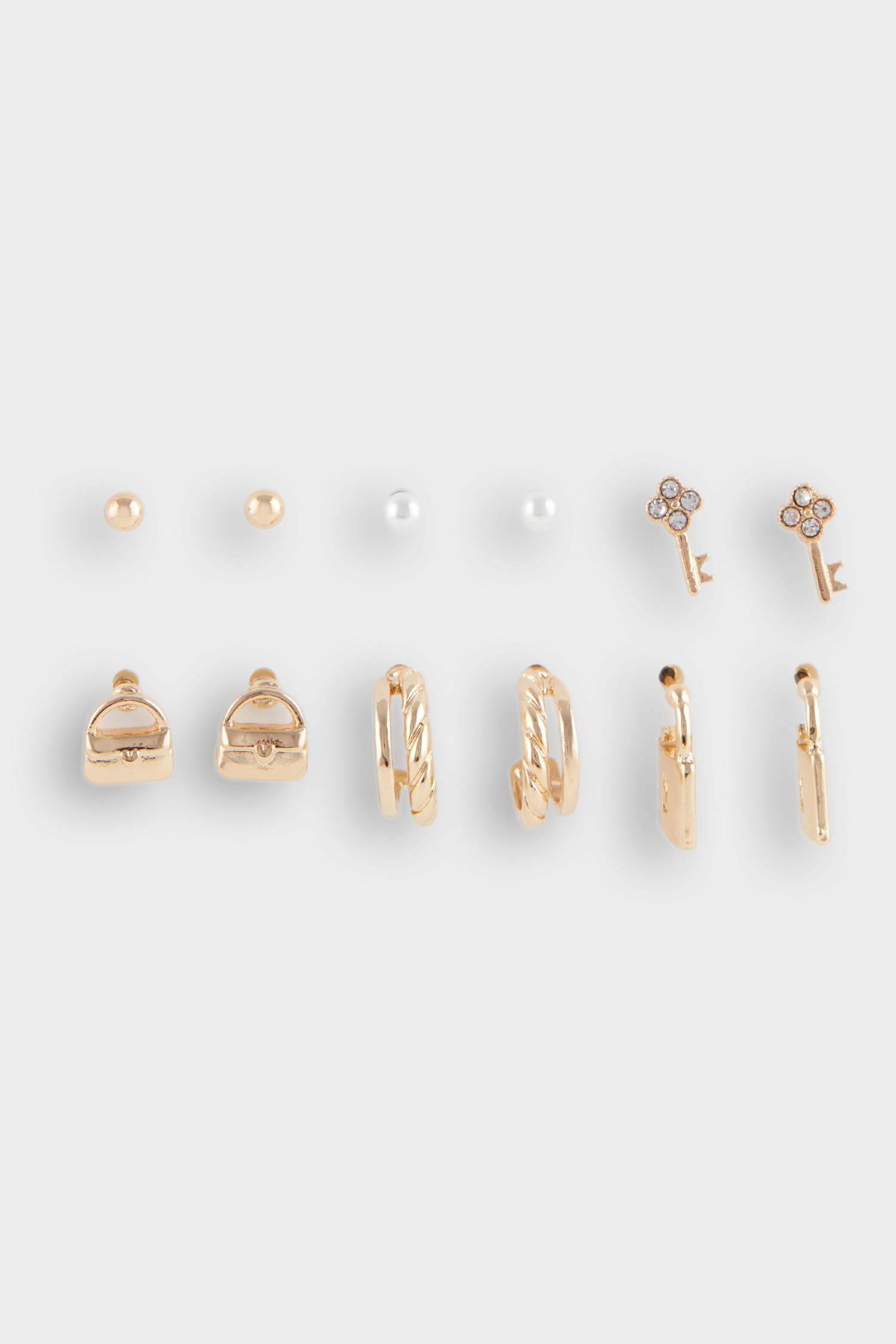 Kadın 6'lı Gold Küpe