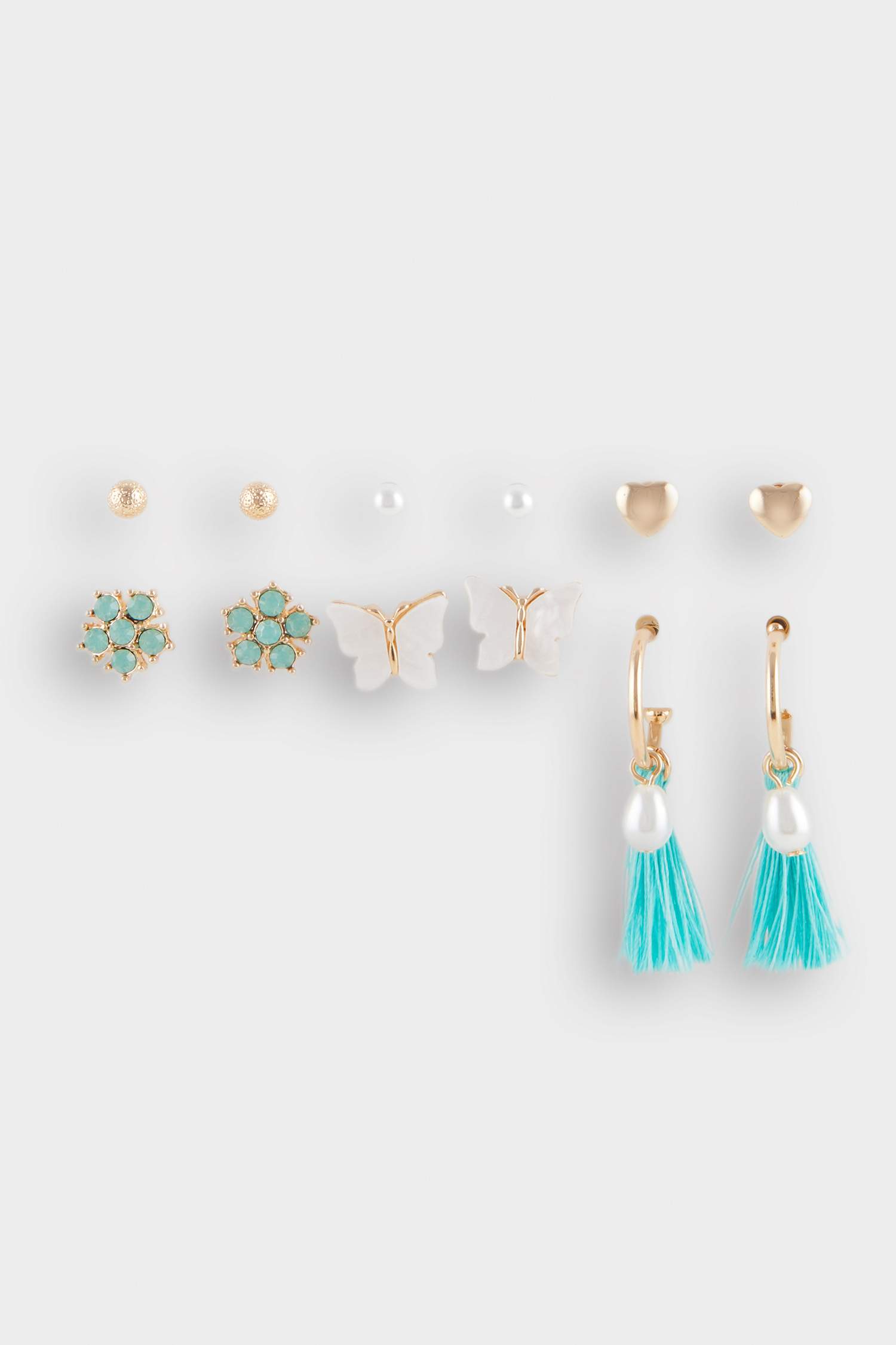 Kadın 6'lı Renkli Küpe