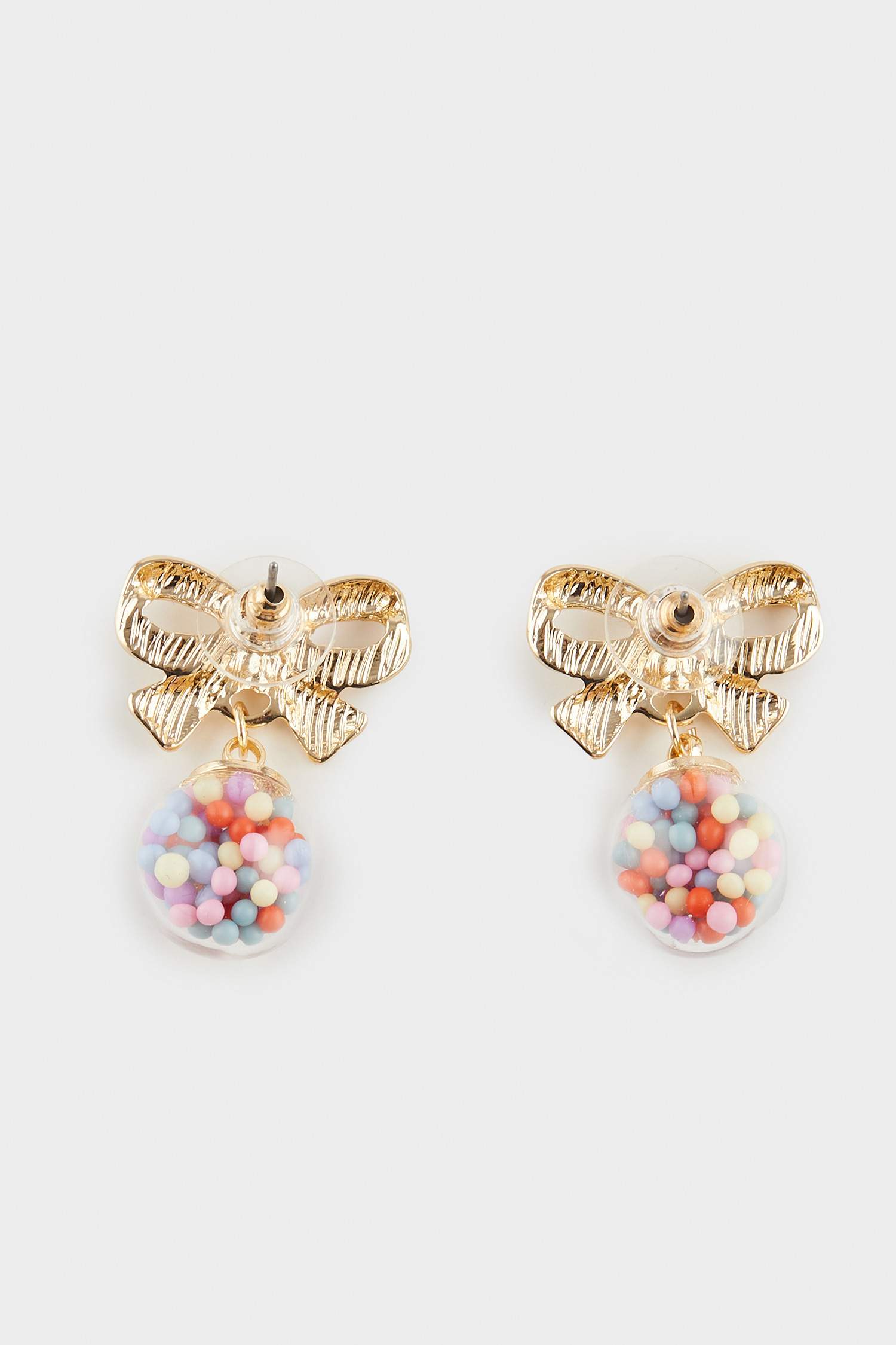 Woman Bowknot Gold Earrings
