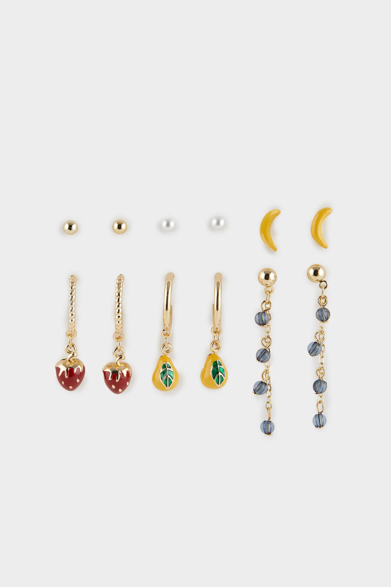 Kadın 6'lı Gold Küpe