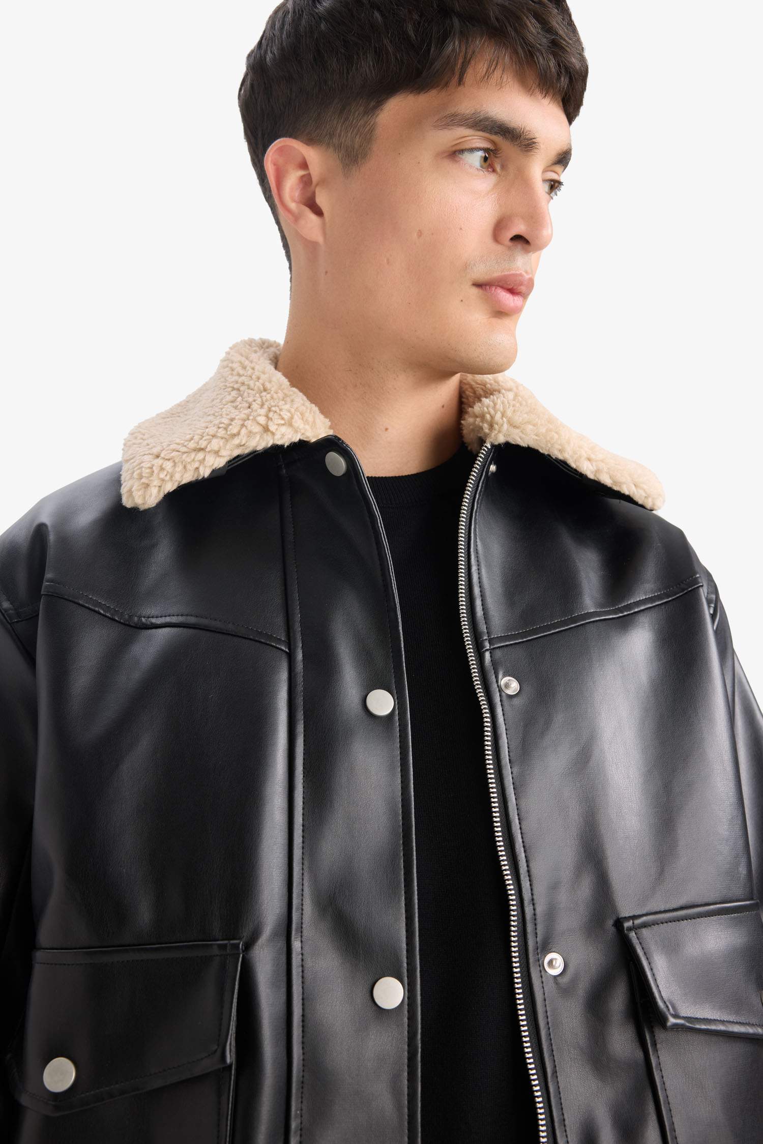 поло жаға тафетта ПУ Күртеше