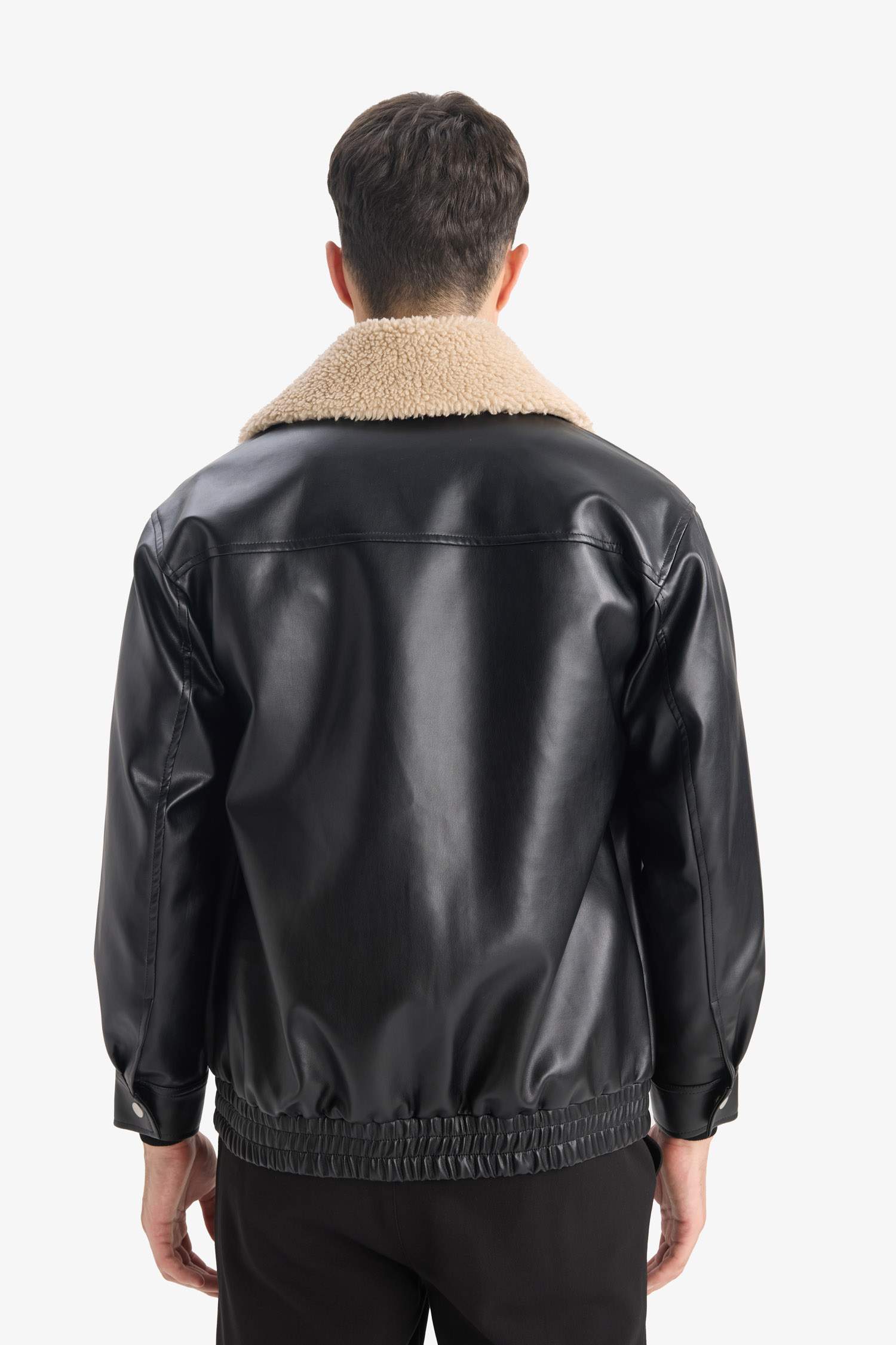 поло жаға тафетта ПУ Күртеше