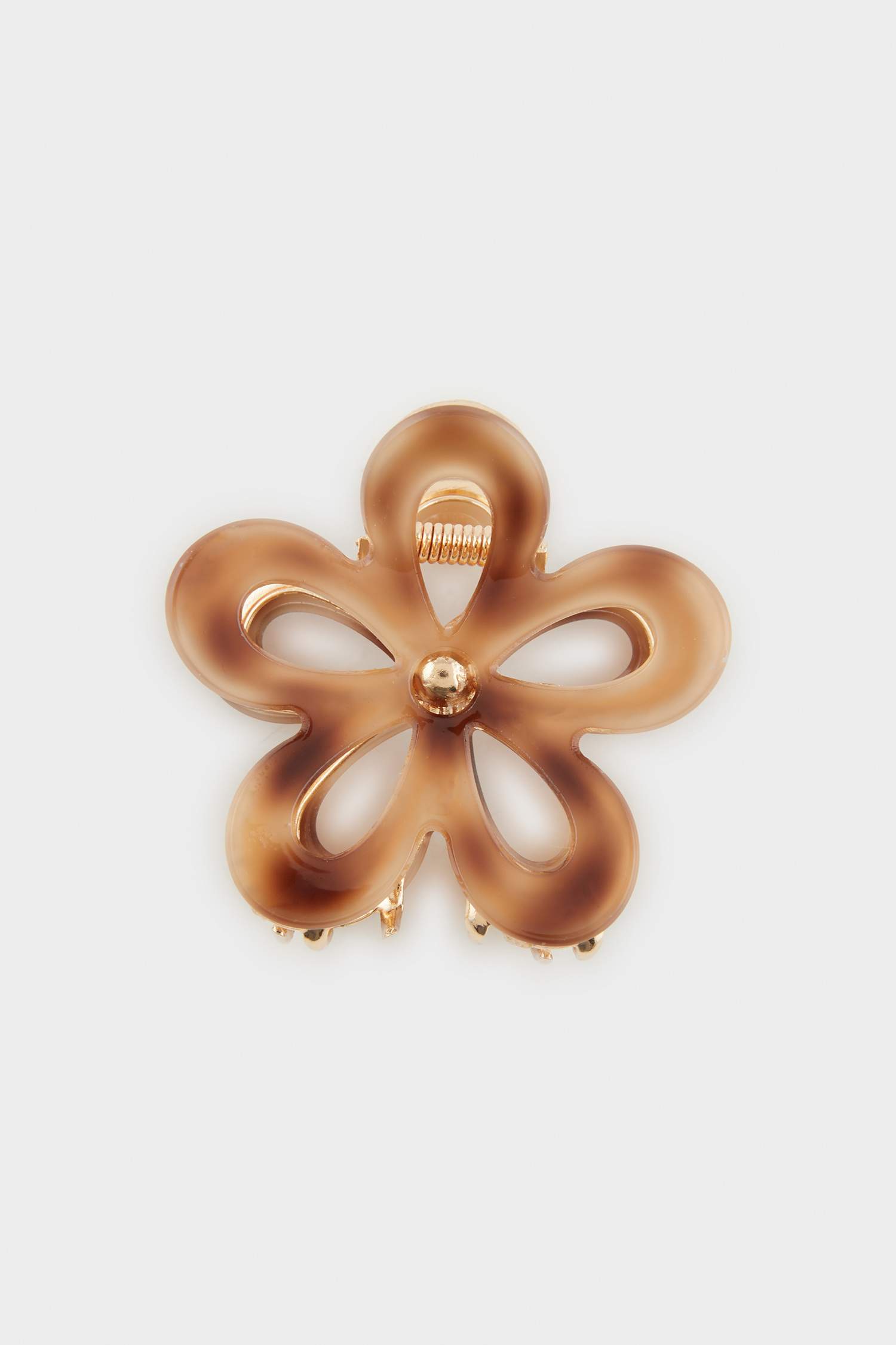 Woman Floral Motif Hair Clips