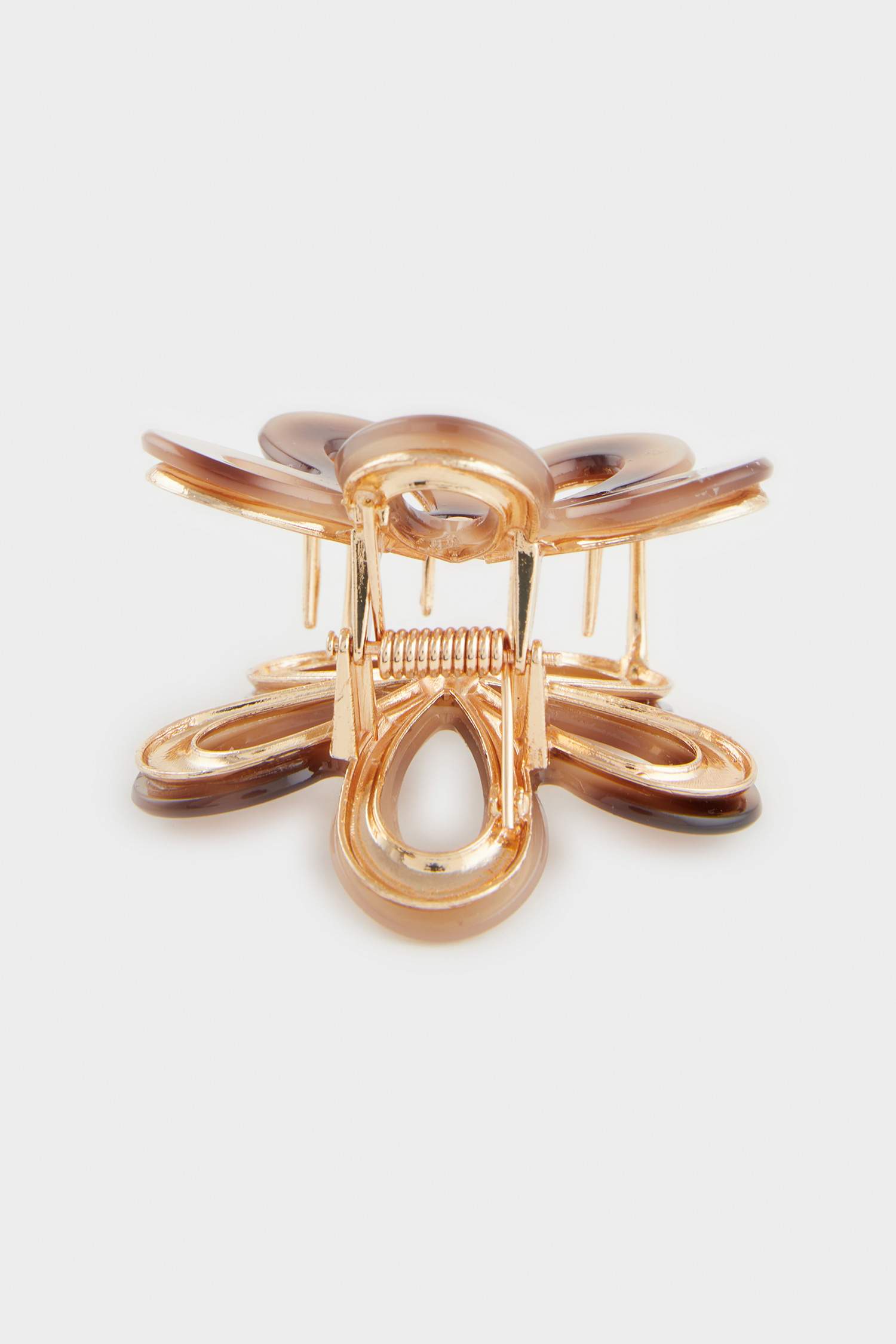 Woman Floral Motif Hair Clips