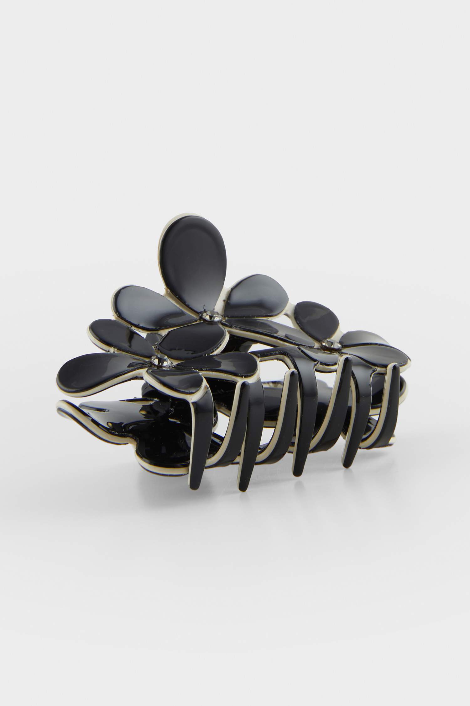 Женский Черный Цветочный Зажим