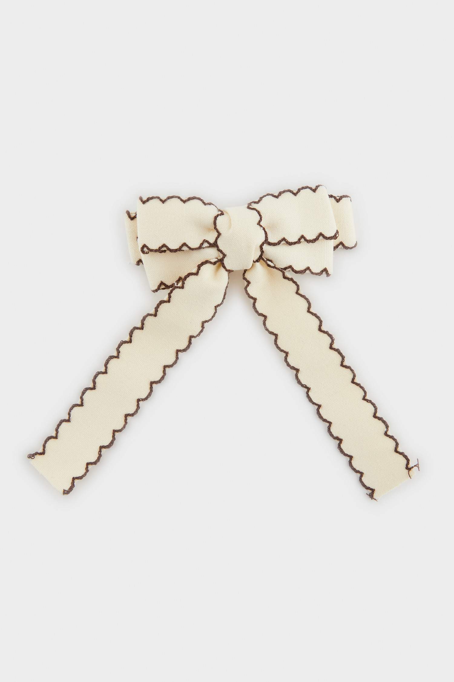 Kadın Kurdele Görünümlü Bej Çıtçıtlı Toka