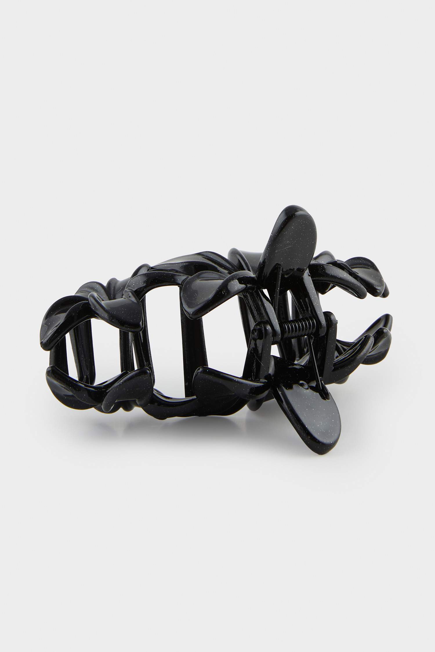 Woman Black Floral Hair Clips