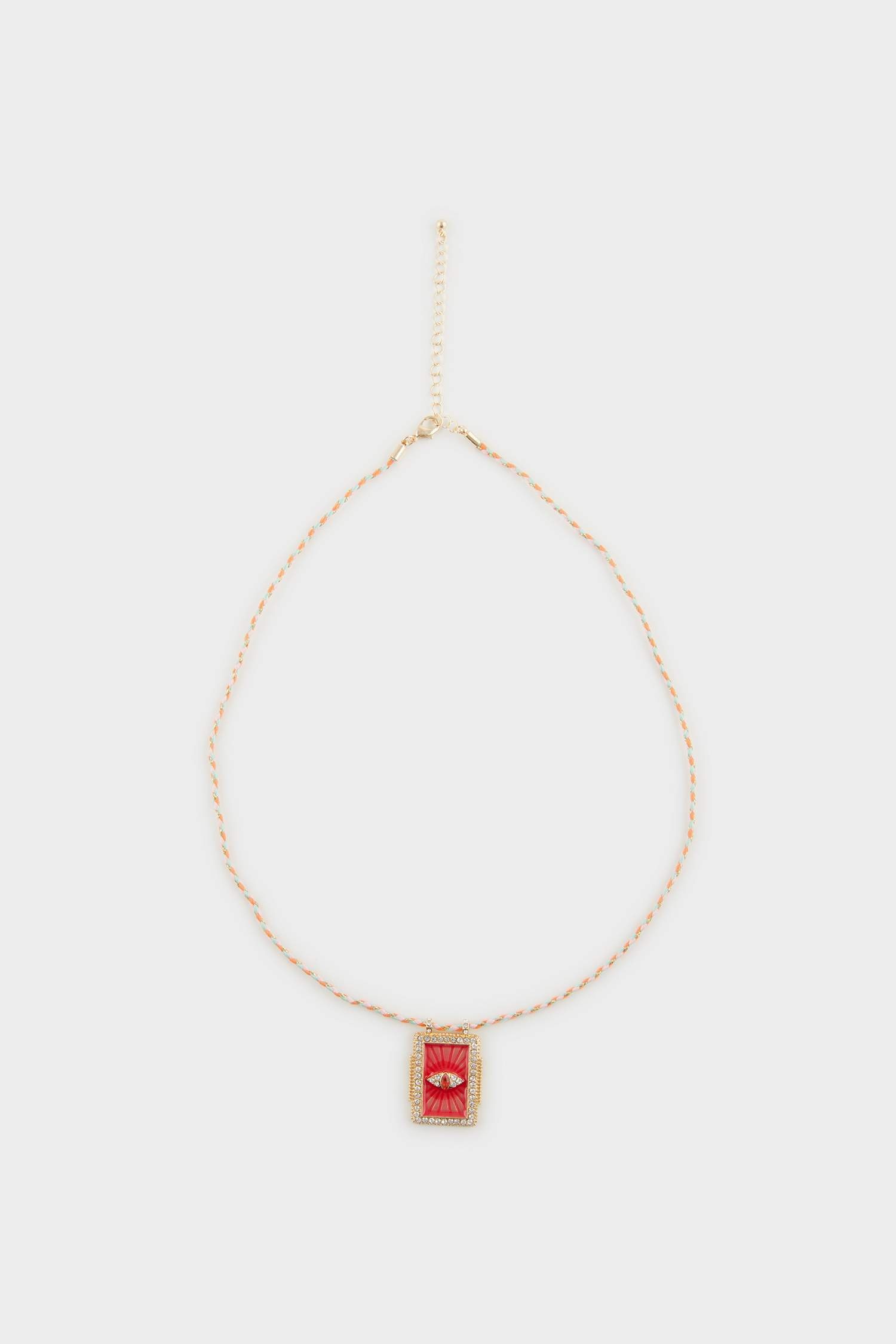 Woman Red Plate Necklace